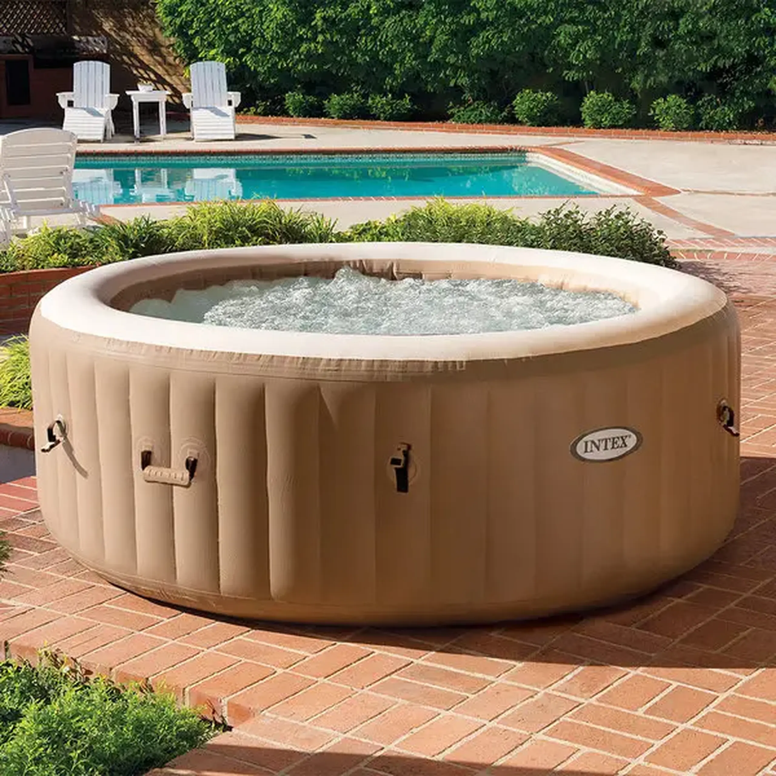 INTEX Jacuzzi SPA gonflabil “Bubble Massage” 196х71 cm, 795L, 4 persoane