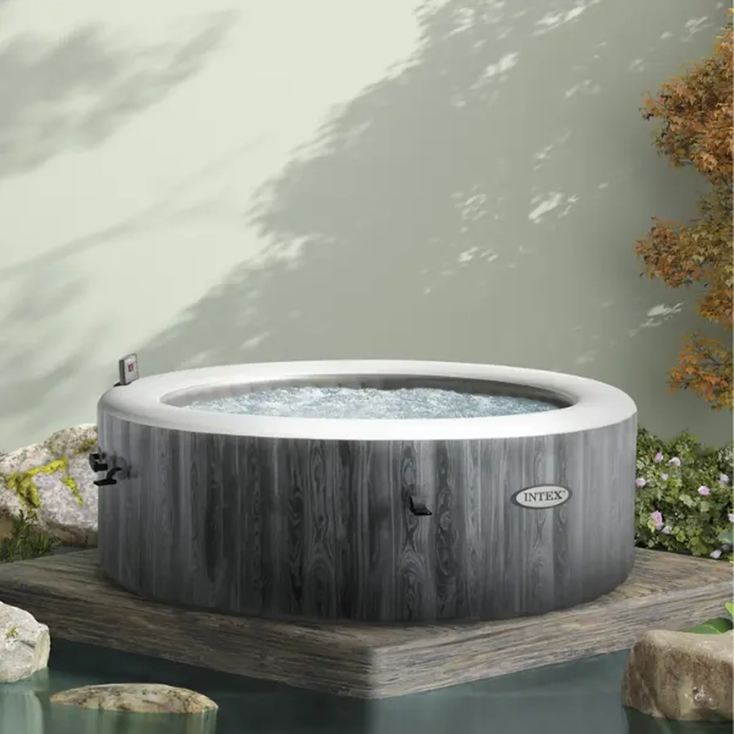 INTEX Jacuzzi SPA gonflabil "Greywood Deluxe" 196х71 cm, 795L, 4 persoane