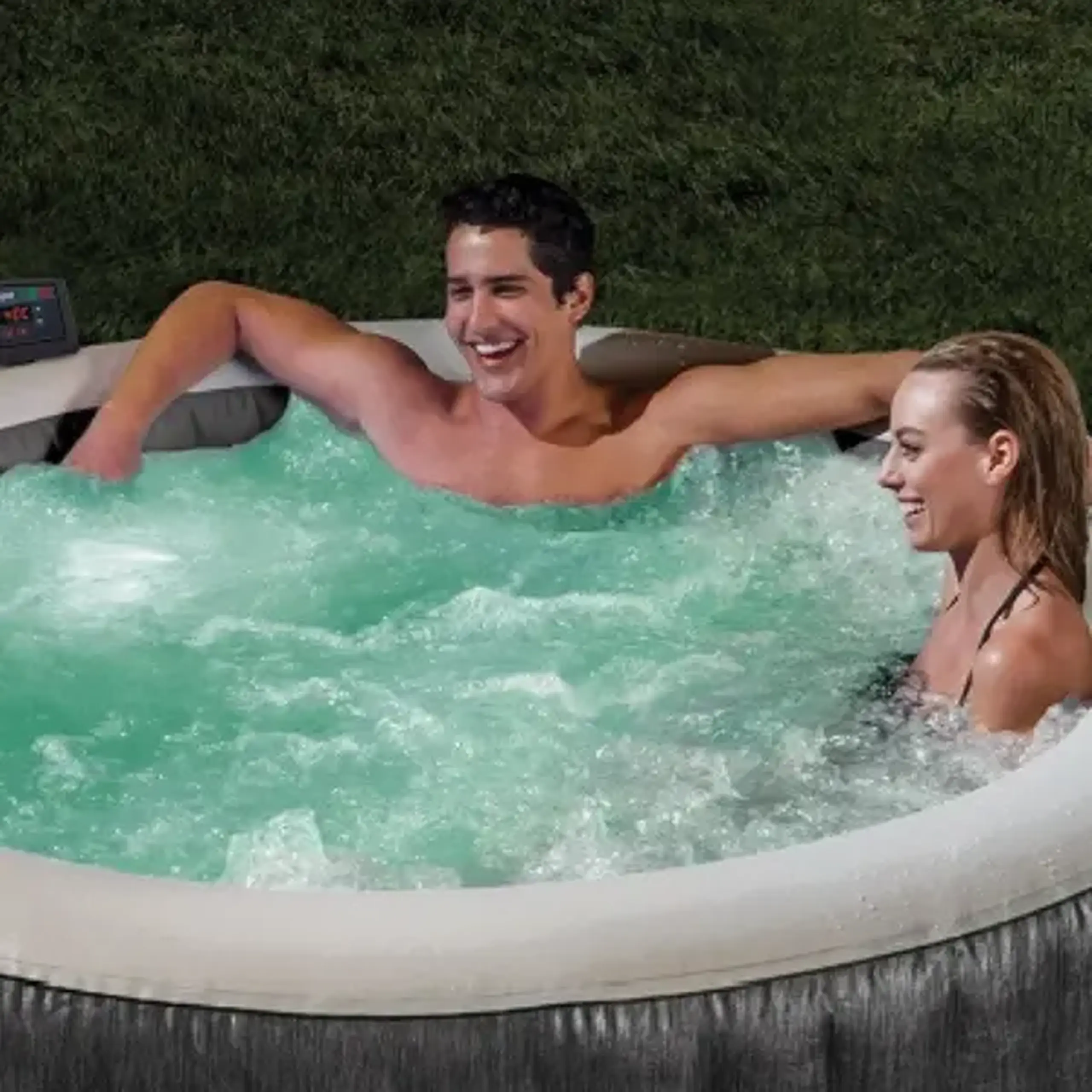 INTEX Jacuzzi SPA gonflabil "Greywood Deluxe" 196х71 cm, 795L, 4 persoane