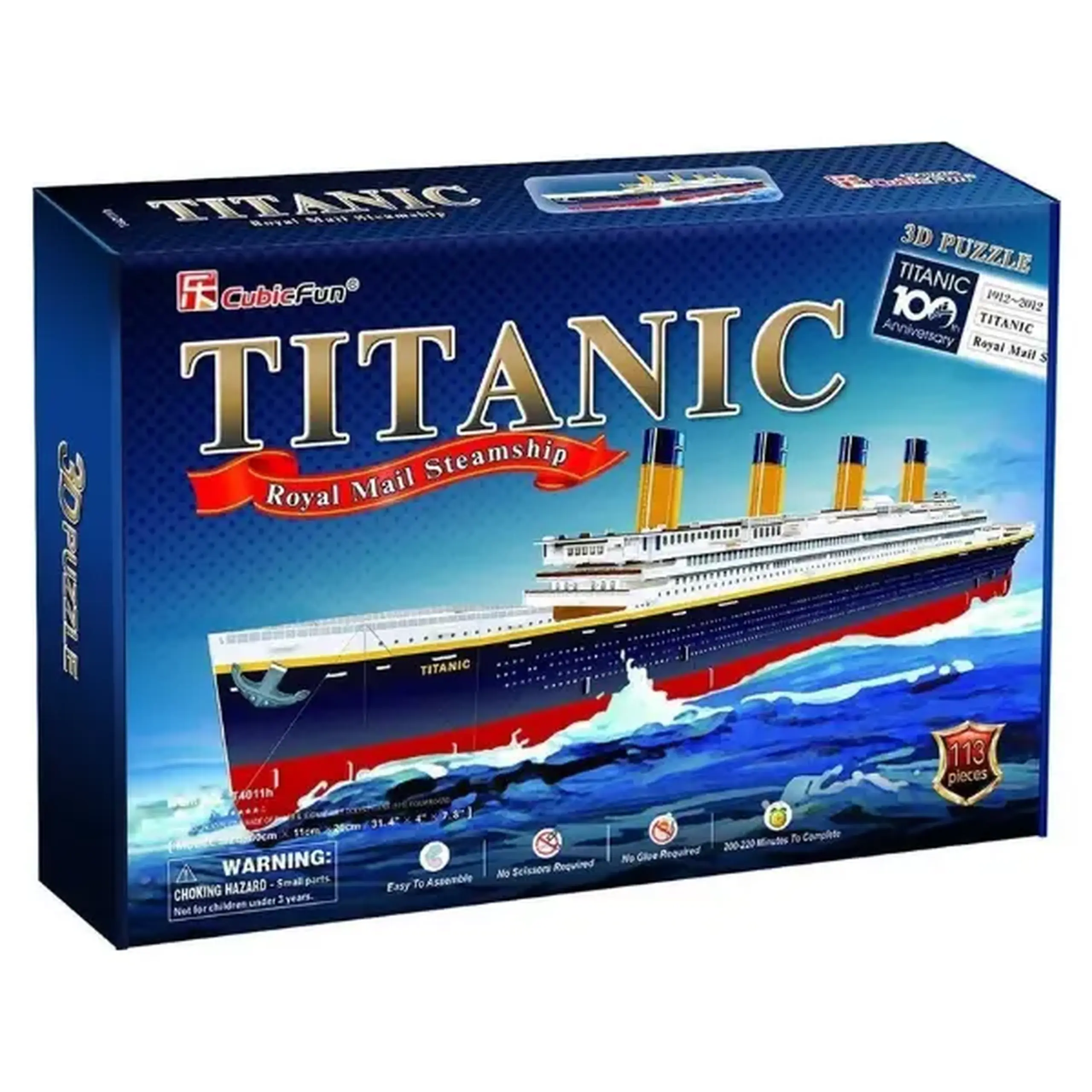 3D puzzle “Titanic”, model mare, 113 elemente