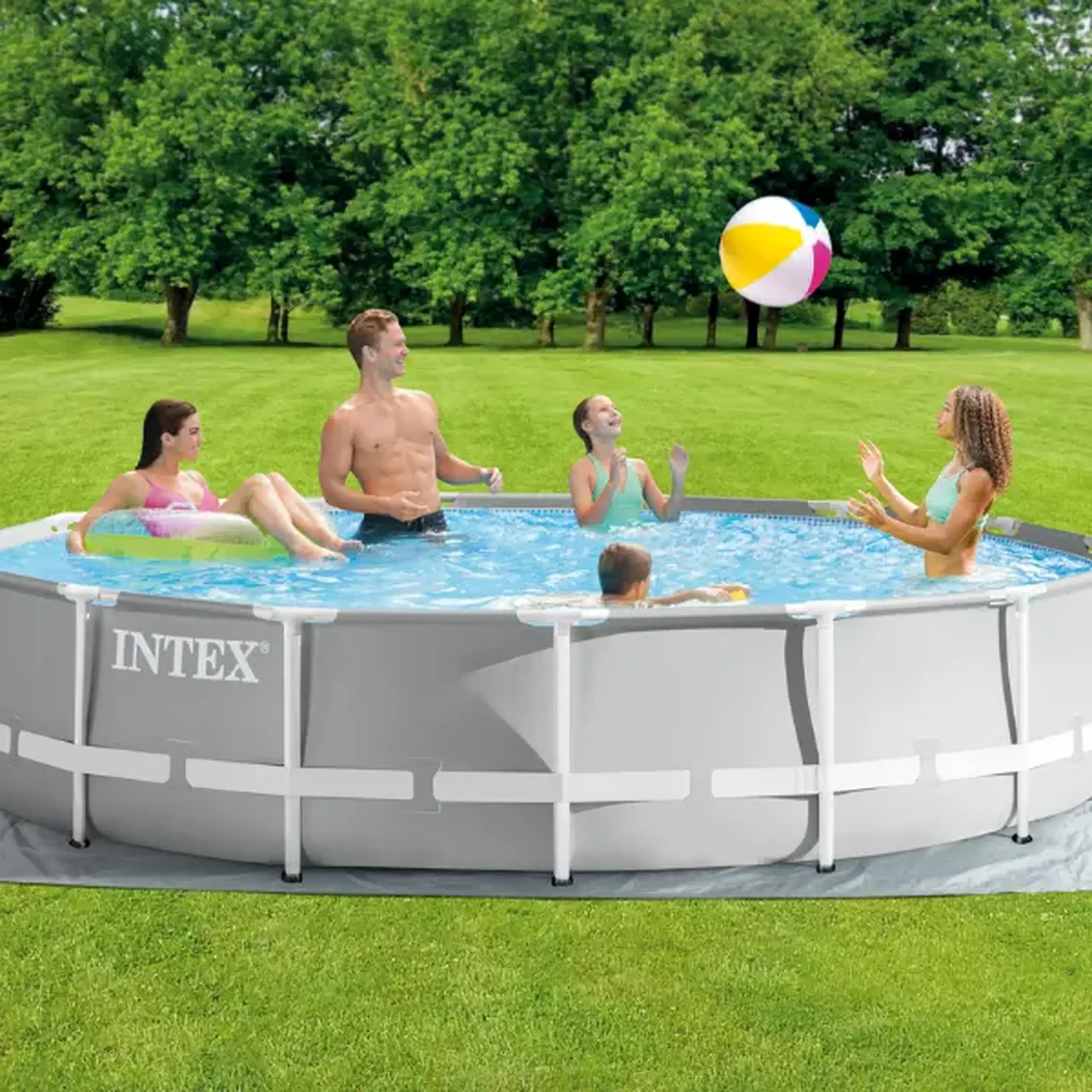 INTEX Piscină PRISM FRAME PREMIUM 457×107сm, 14614L, cadru metalic, cu pompă de filtrare