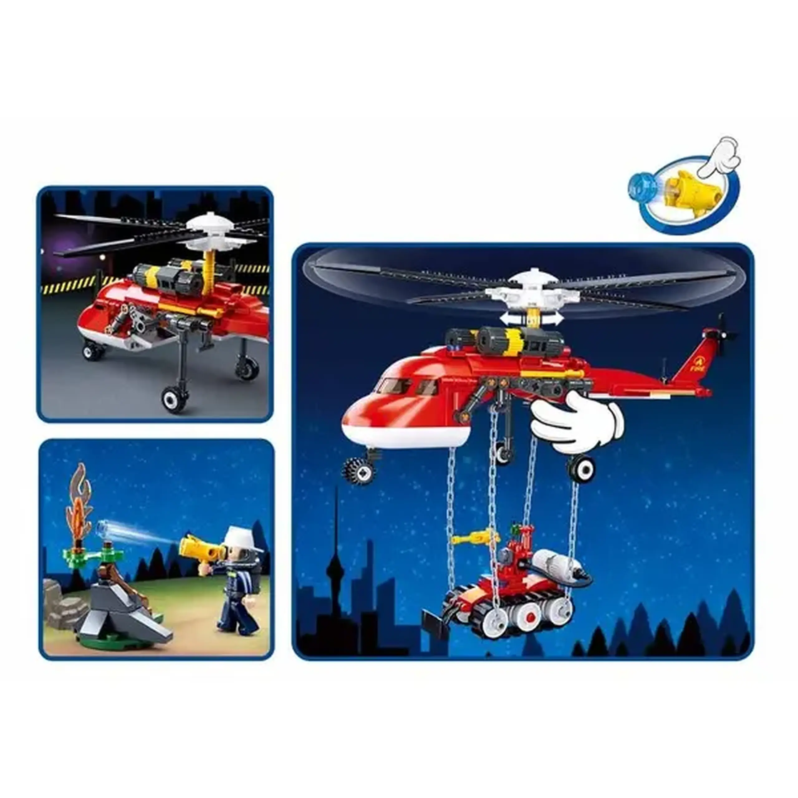 Set de construcție ”Elicopterul pompierilor”, 325 elem.
