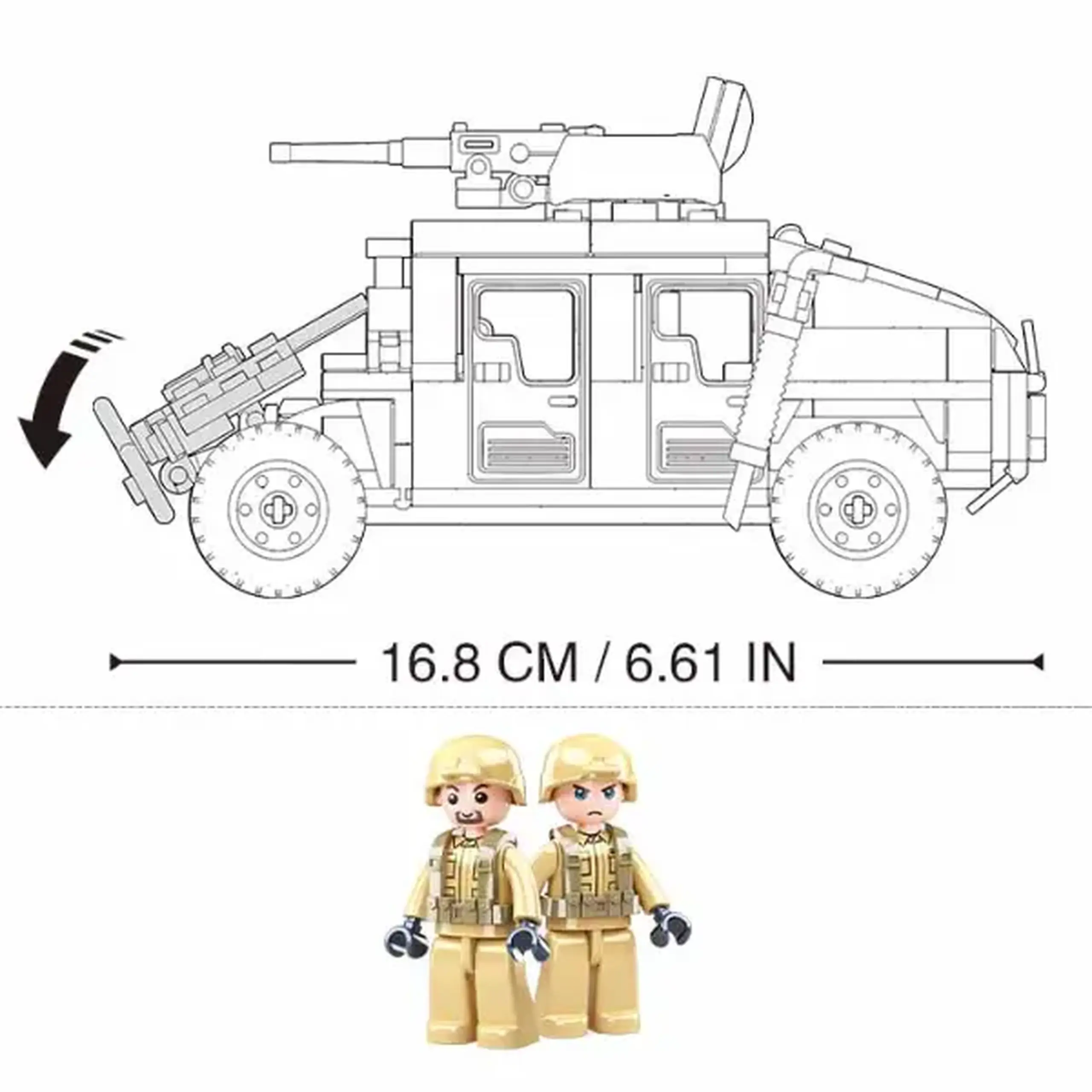 Set de construcție „Hummer H2”, 265 elem.