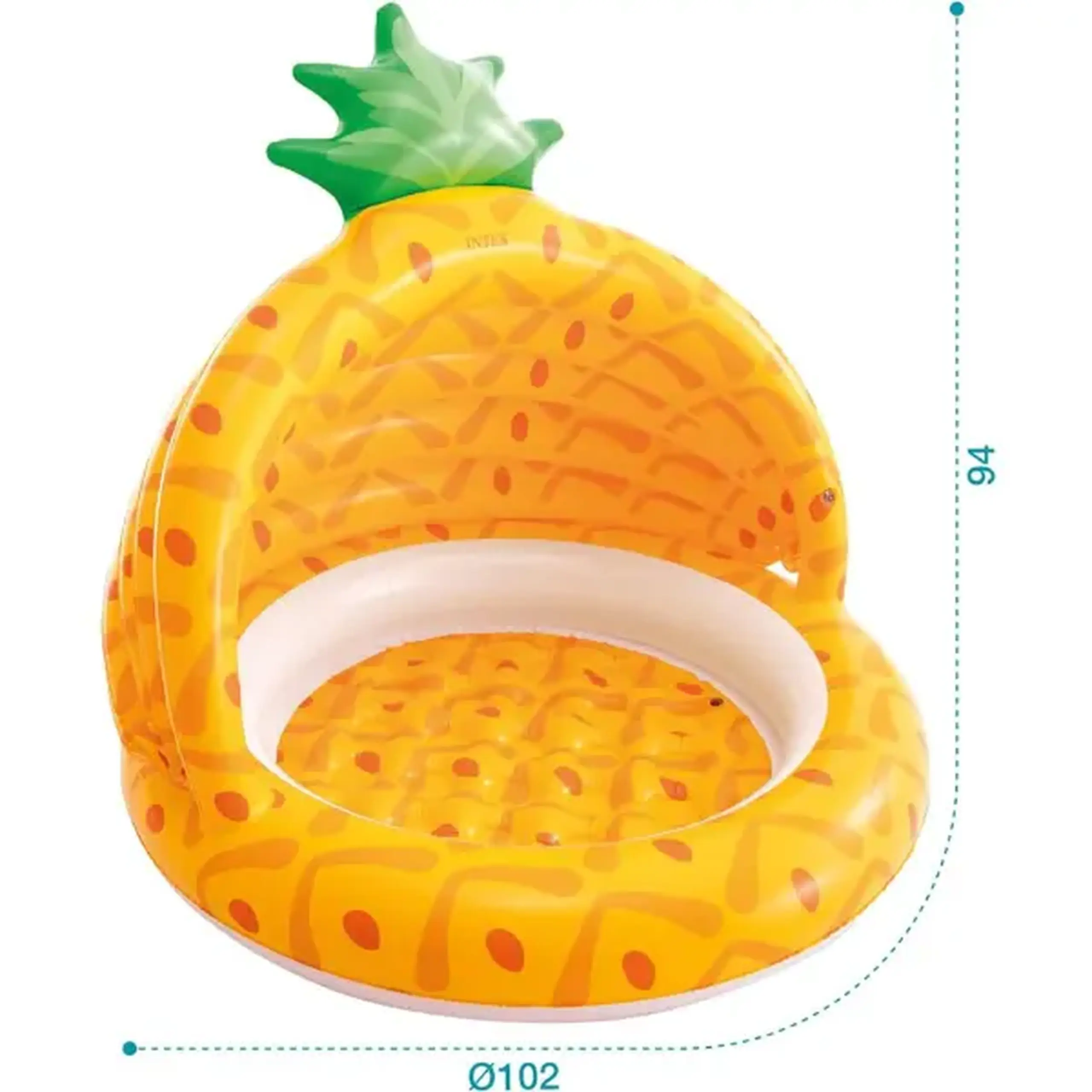 INTEX Piscină gonflabilă pentru copii cu baldachin "Ananas" 102х94 cm, 45 L, 1+