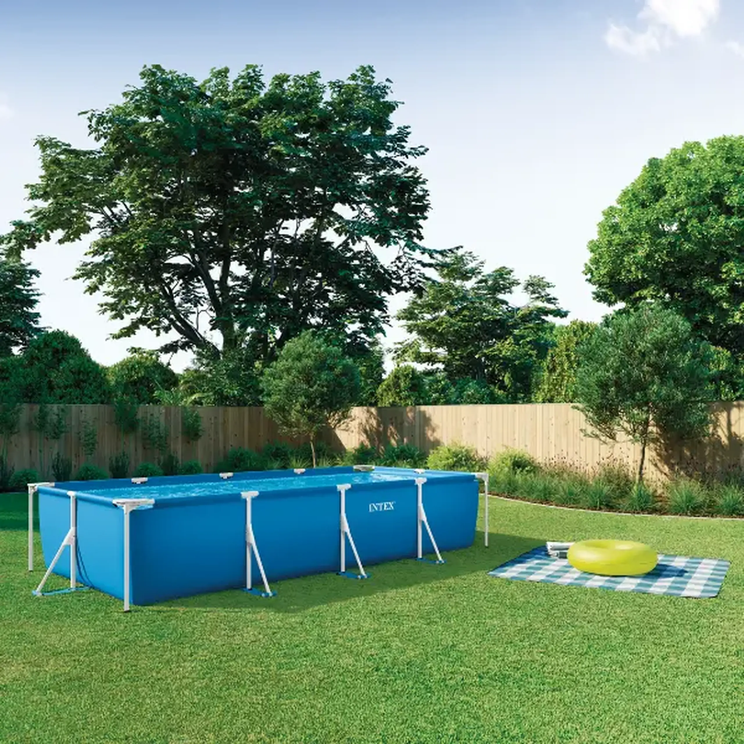 INTEX Piscină RECTANGULAR FRAME 450x220x84cm, 7127L, cadru metalic