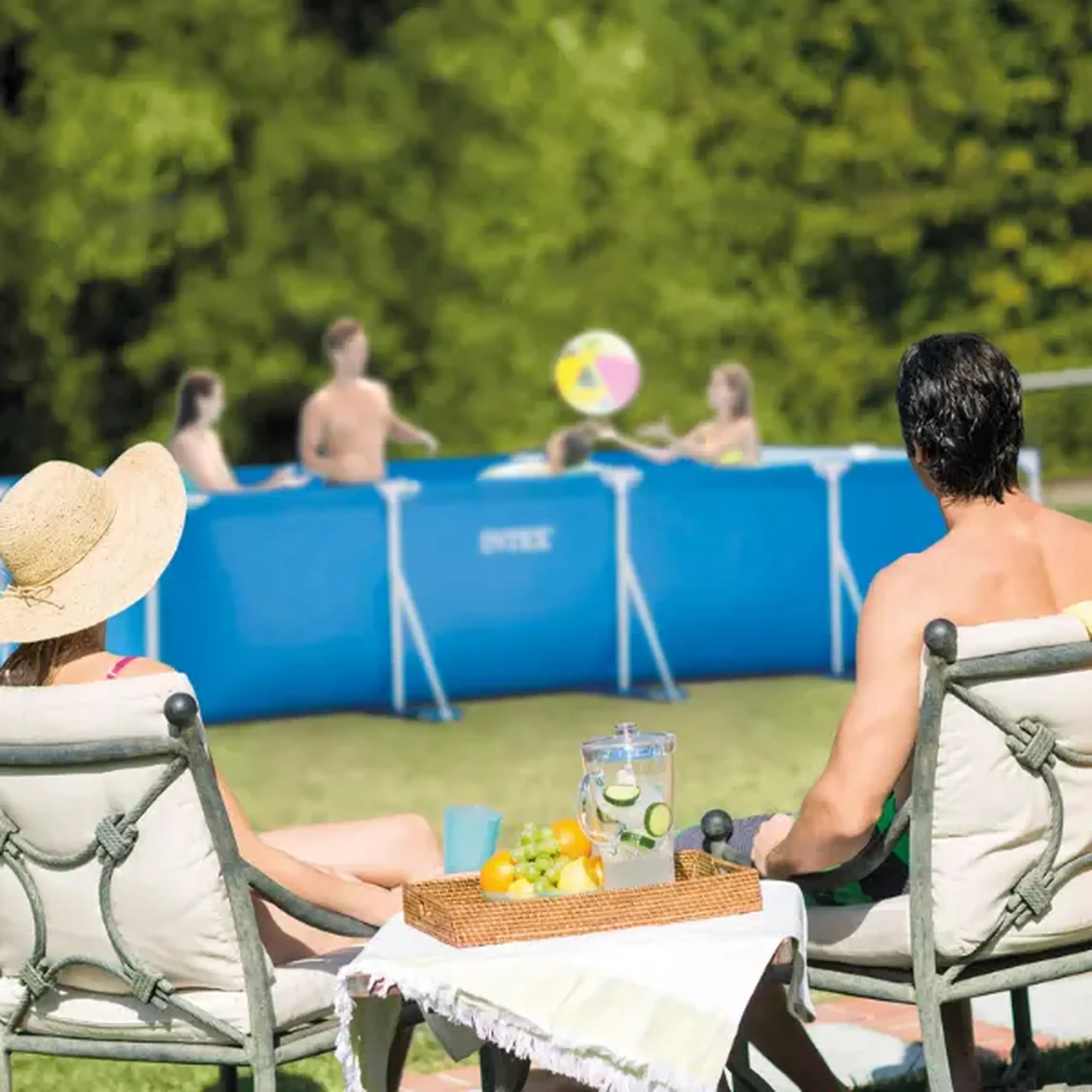 INTEX Piscină RECTANGULAR FRAME 450x220x84cm, 7127L, cadru metalic