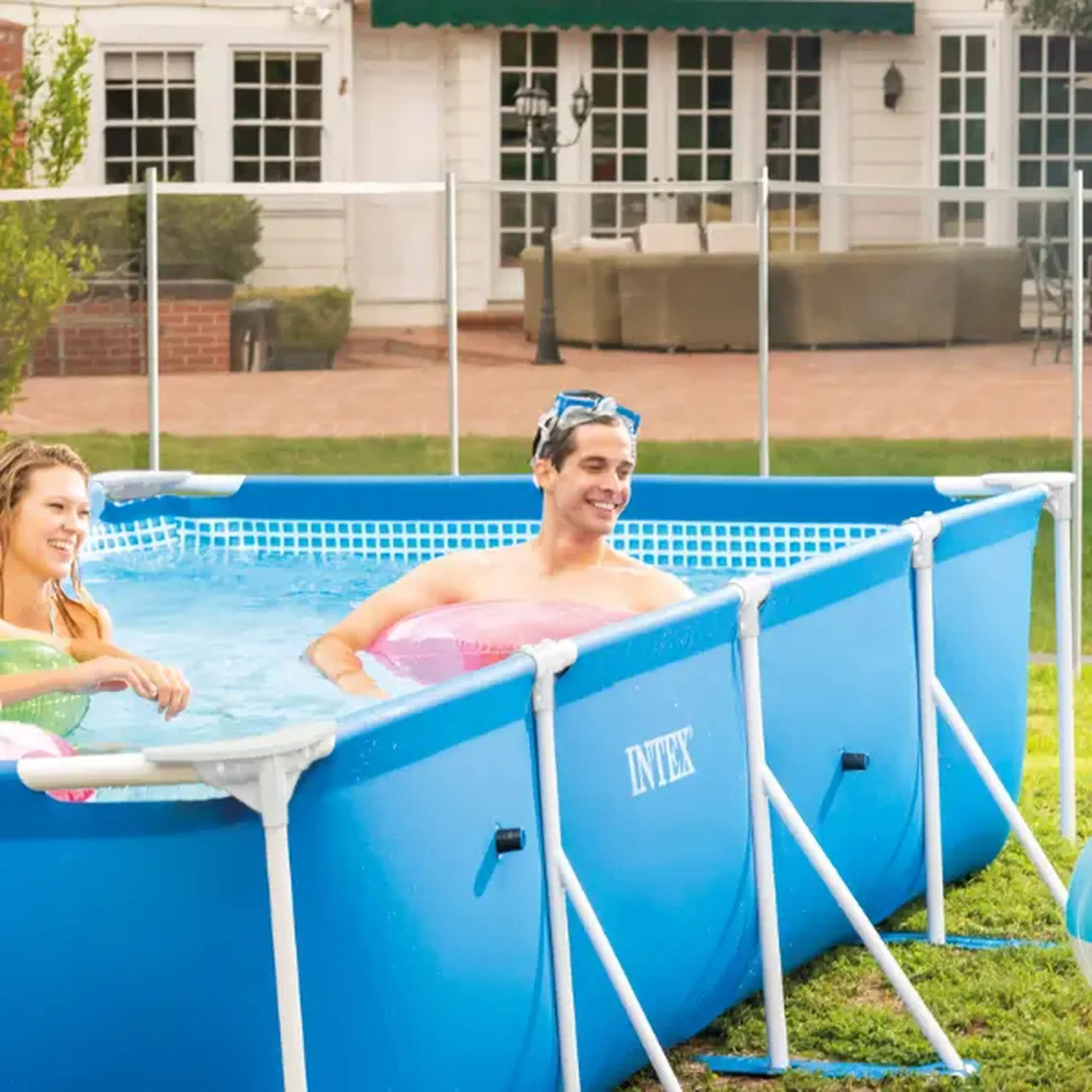 INTEX Piscină RECTANGULAR FRAME 450x220x84cm, 7127L, cadru metalic
