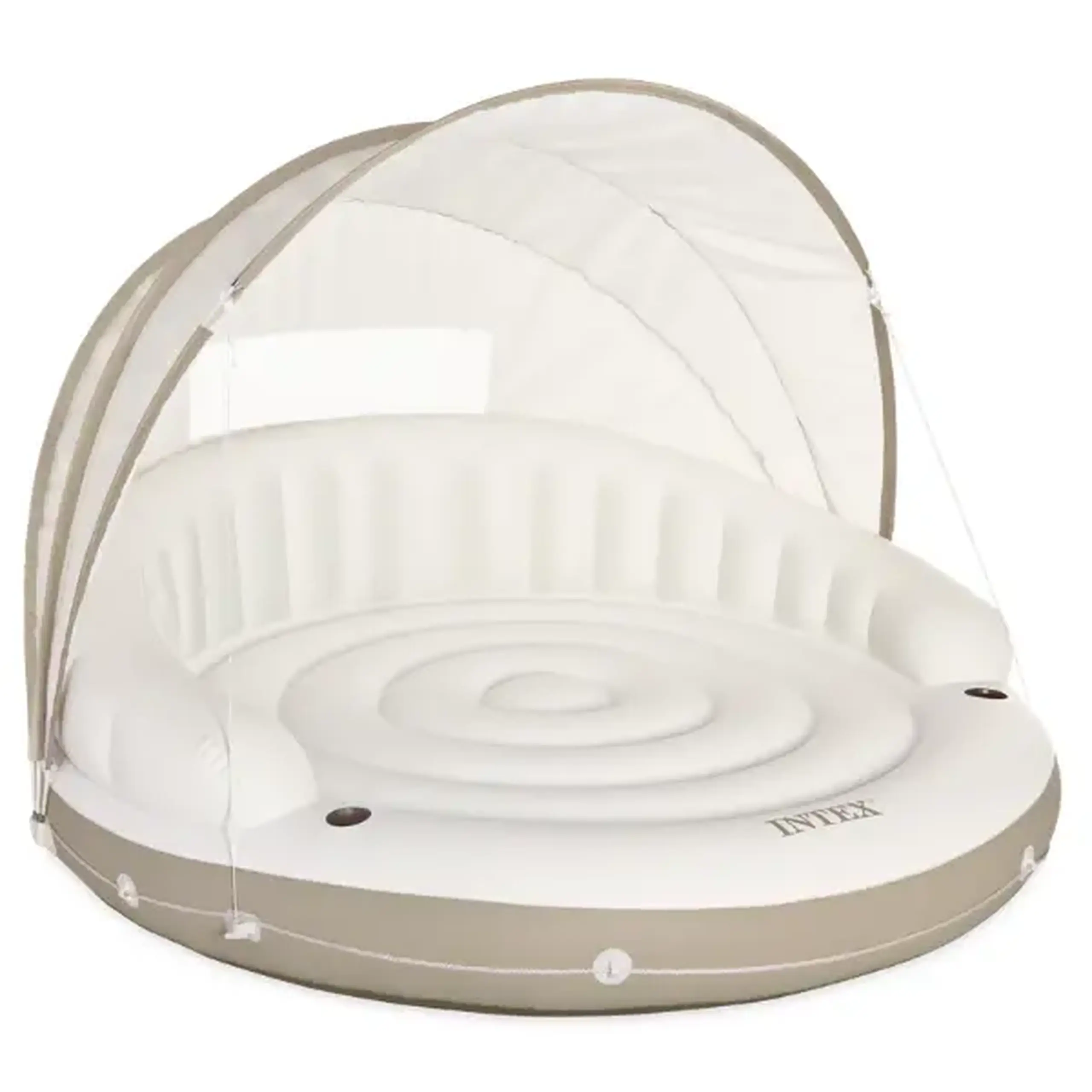 INTEX Plută-saltea gonflabilă "Insula" 199х150 cm cu baldachin detașabil, până la 200 kg