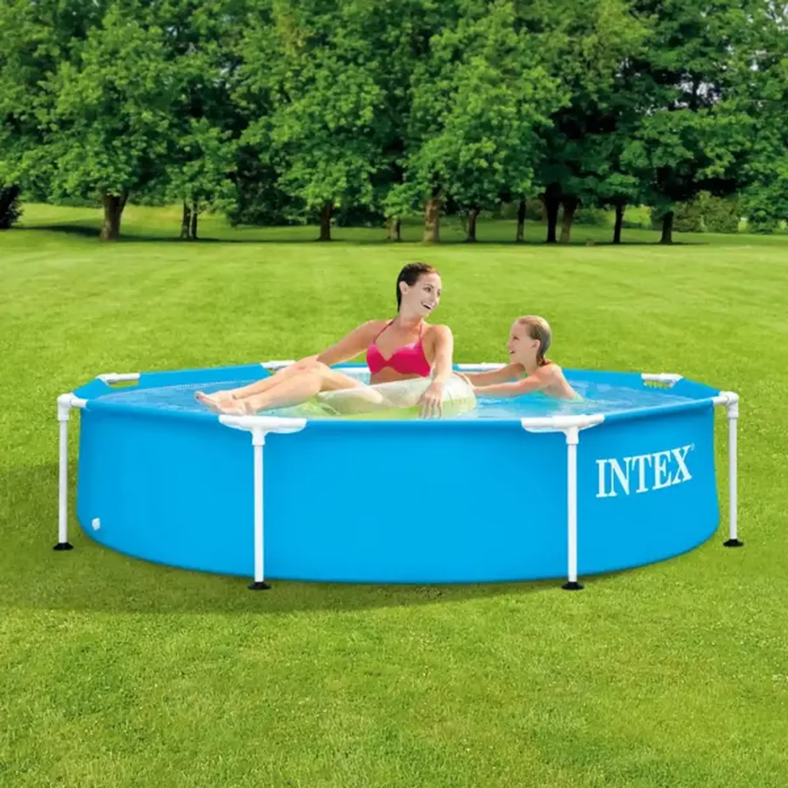 INTEX Piscină METAL FRAME 244x51cm, 1828L, cadru metalic