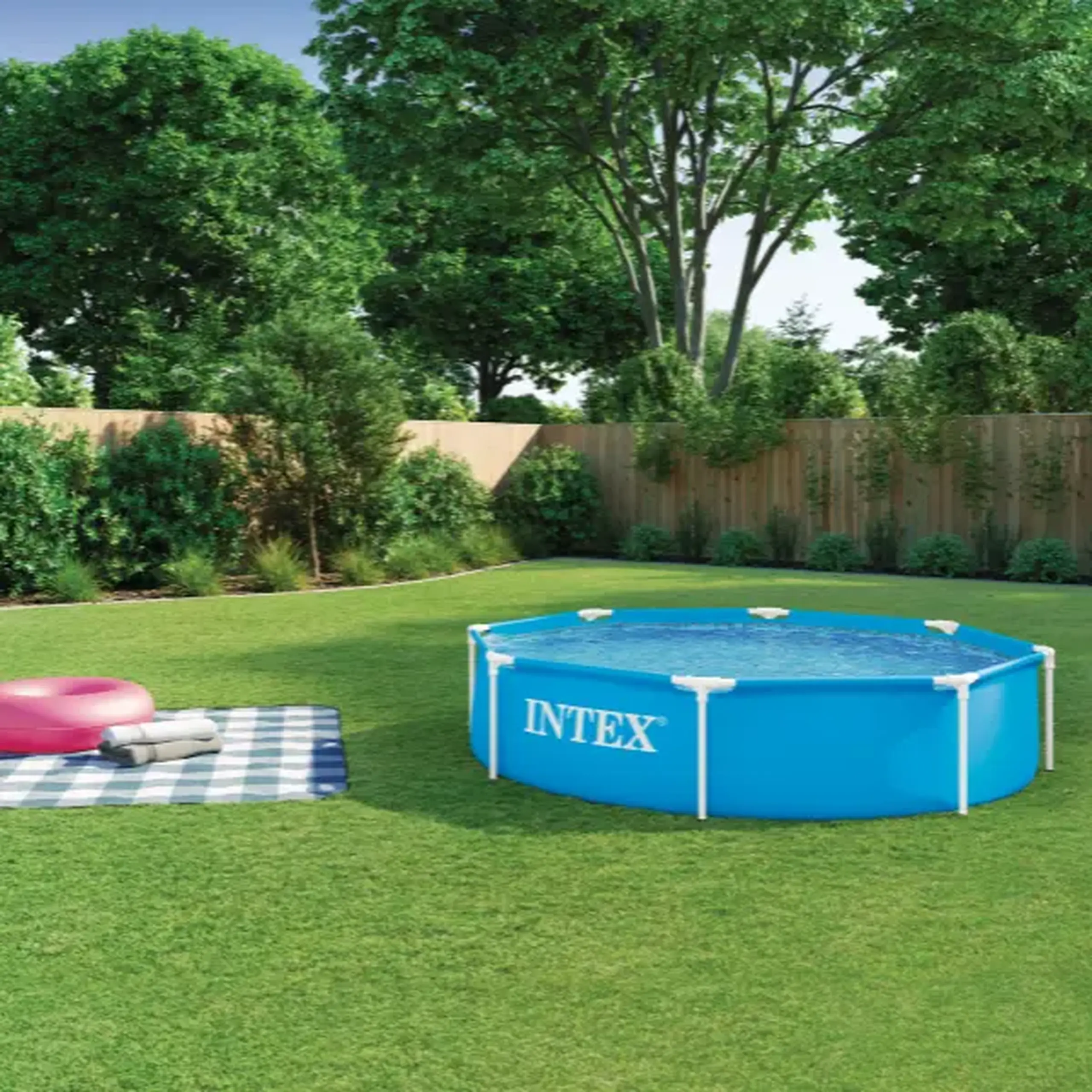 INTEX Piscină METAL FRAME 244x51cm, 1828L, cadru metalic