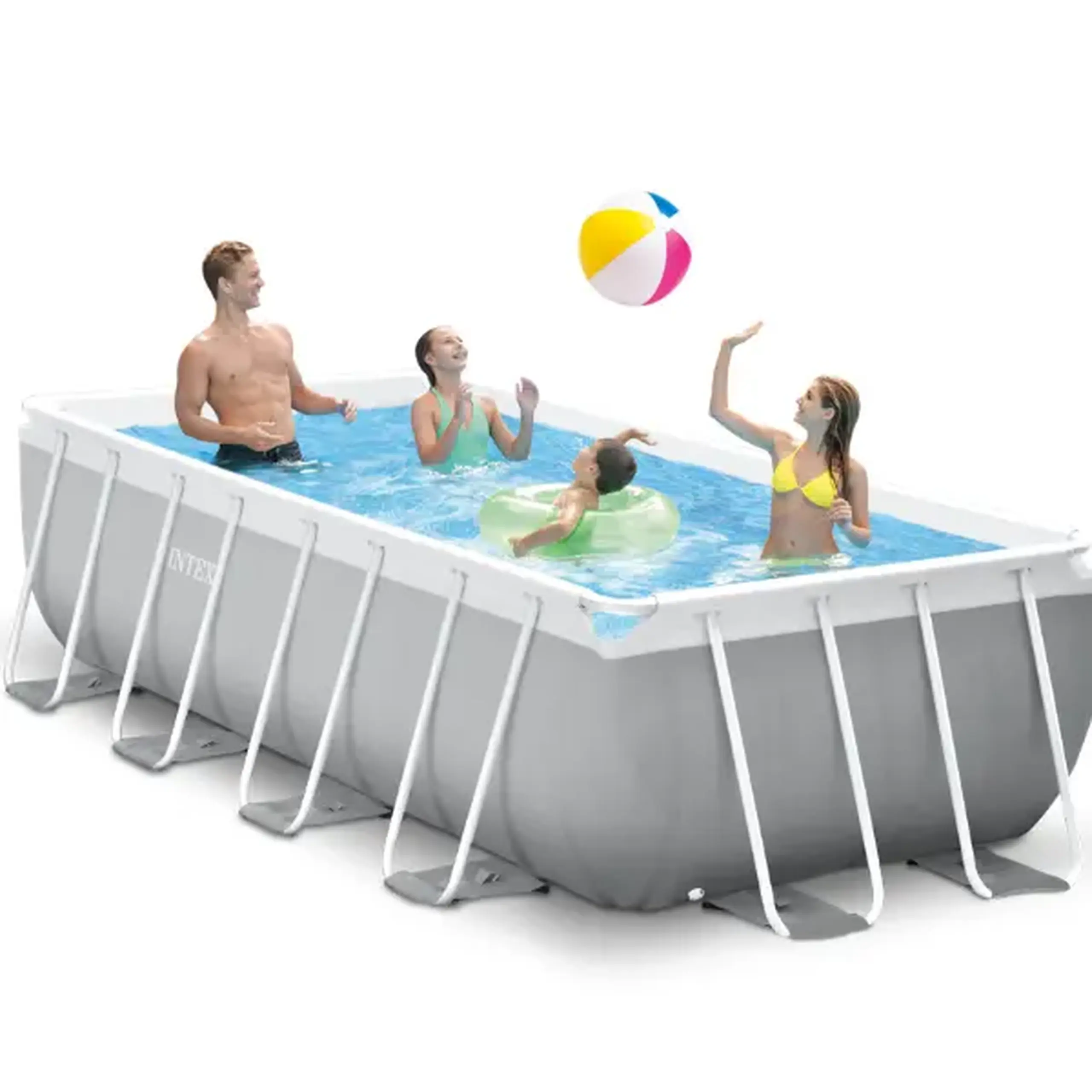 INTEX Piscină PRISM FRAME RECTANGULAR 400x200x122cm, 8418L, cadru metalic, cu pompă de filtrare