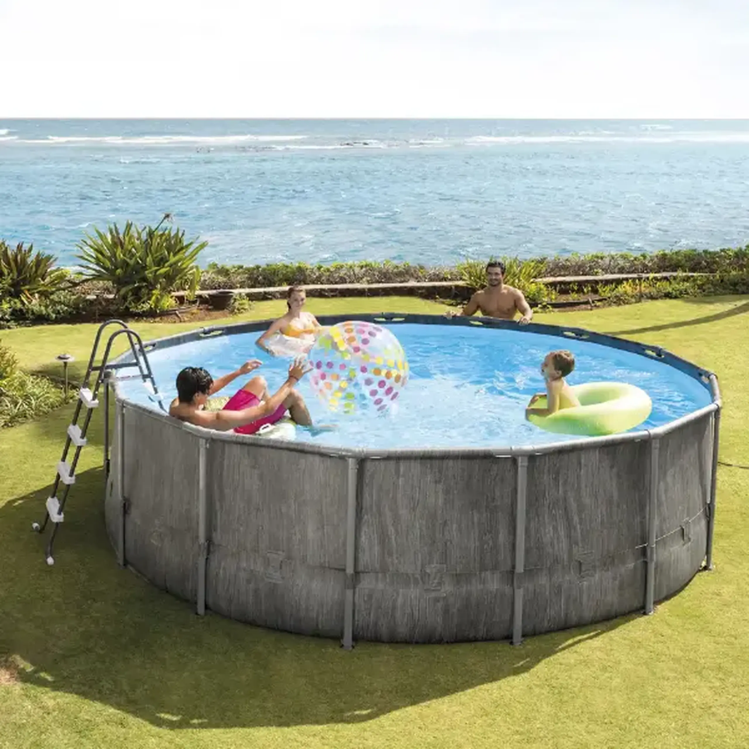 INTEX Piscină GREYWOOD PRISM FRAME PREMIUM 457×122cm, 16805L, cadru metalic, cu pompă de filtrare