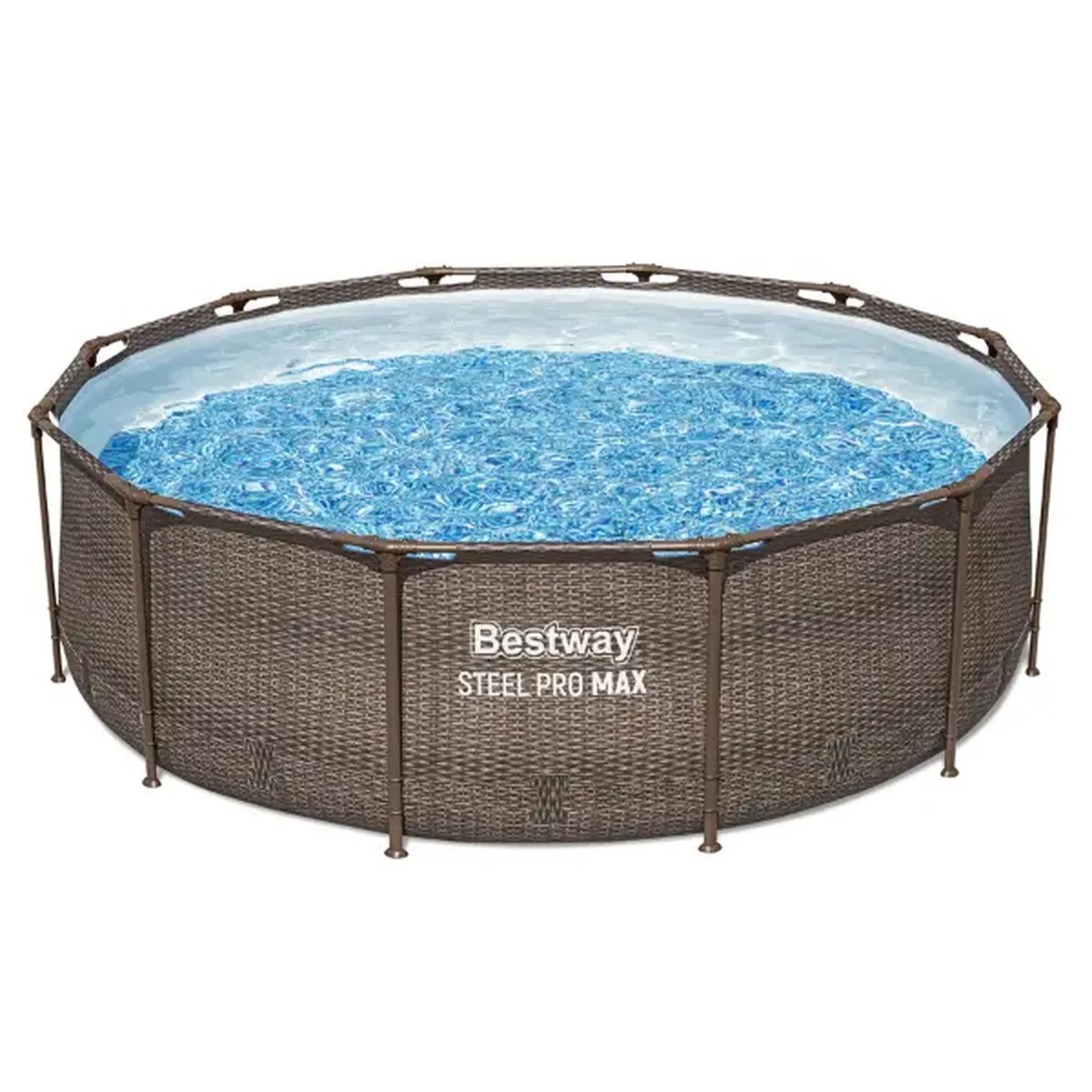 Bestway Piscina STEEL PRO MAX Round Rotang 366x100 cm, 9150L, cadru metalic
