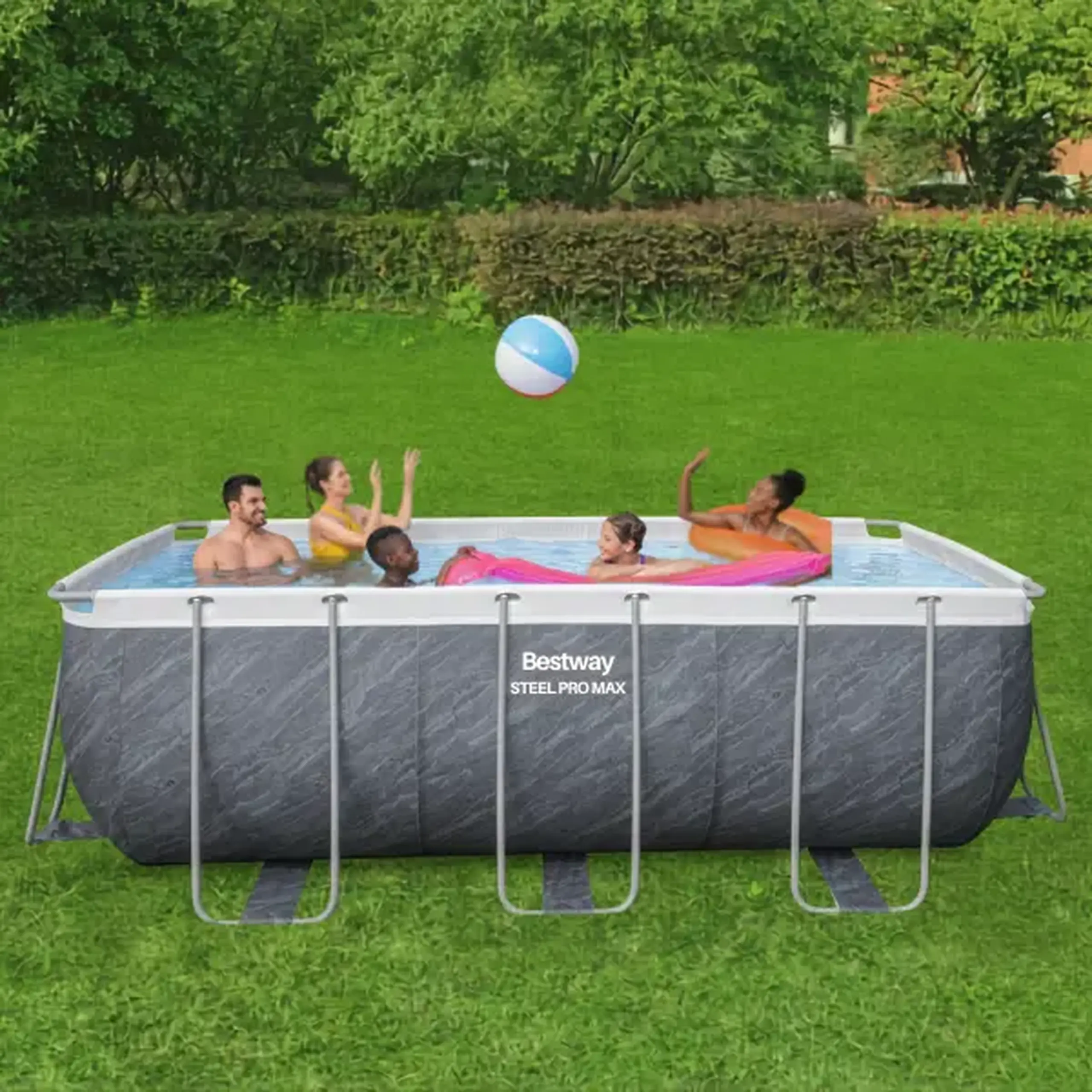 Bestway Piscină STEEL PRO MAX Rectangular 412x201x122 cm, 8124L, cadru metalic