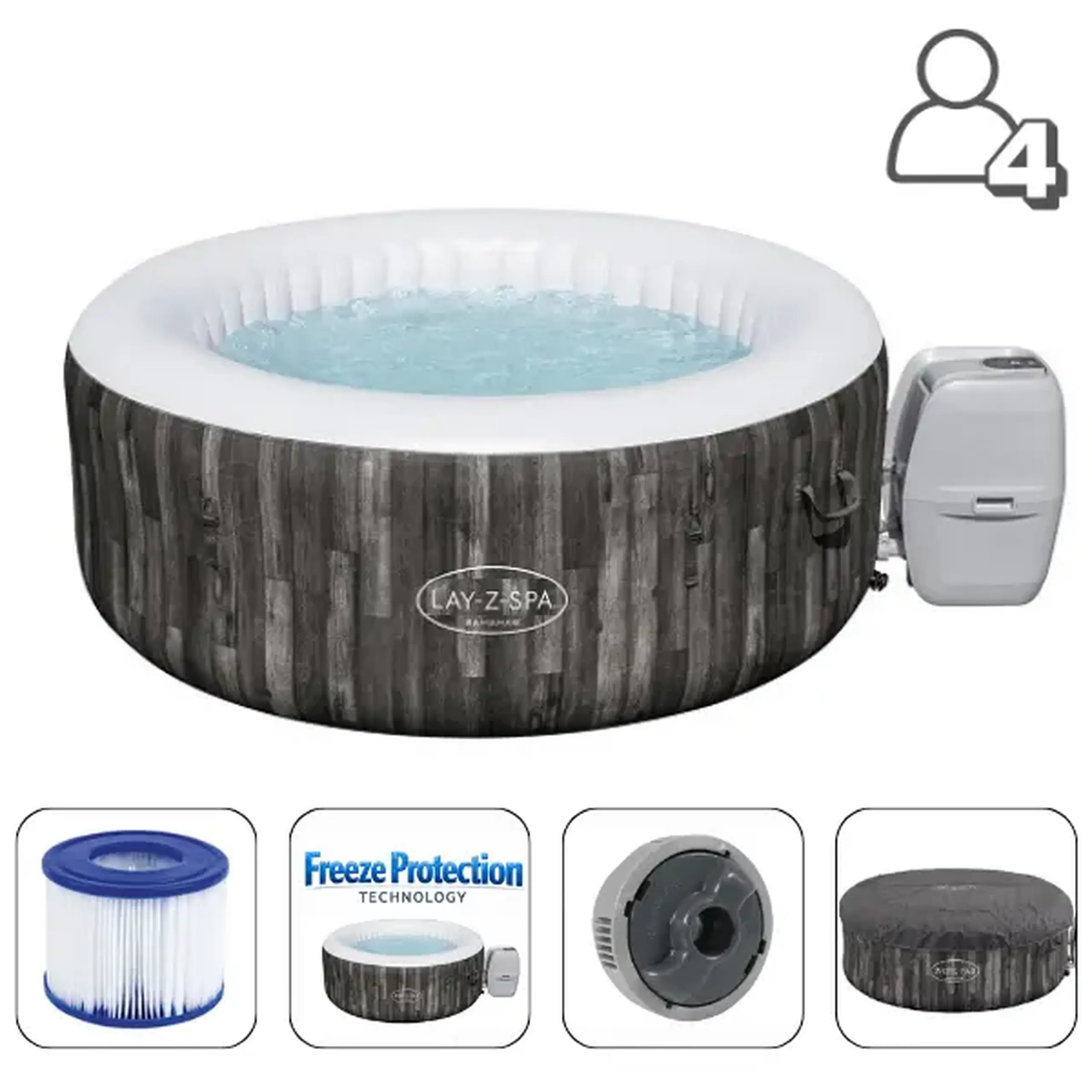 Bestway Jacuzzi SPA Bahamas AirJet 180x66cm, 669L, 4 persoane