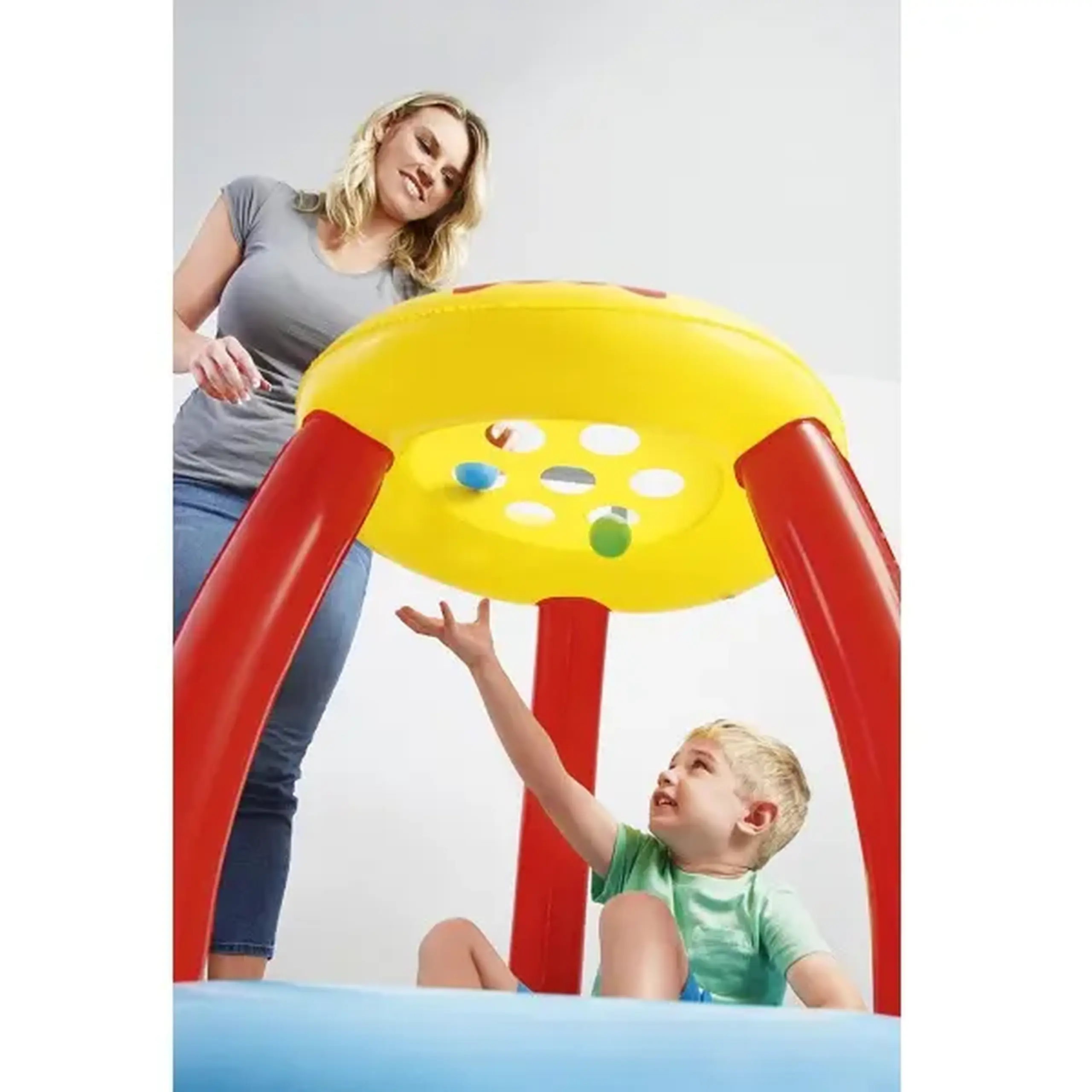 Bestway Centru de joc 89x89x84cm ANIMĂLUȚE Fisher Price cu mingiuțe (15b), 2+