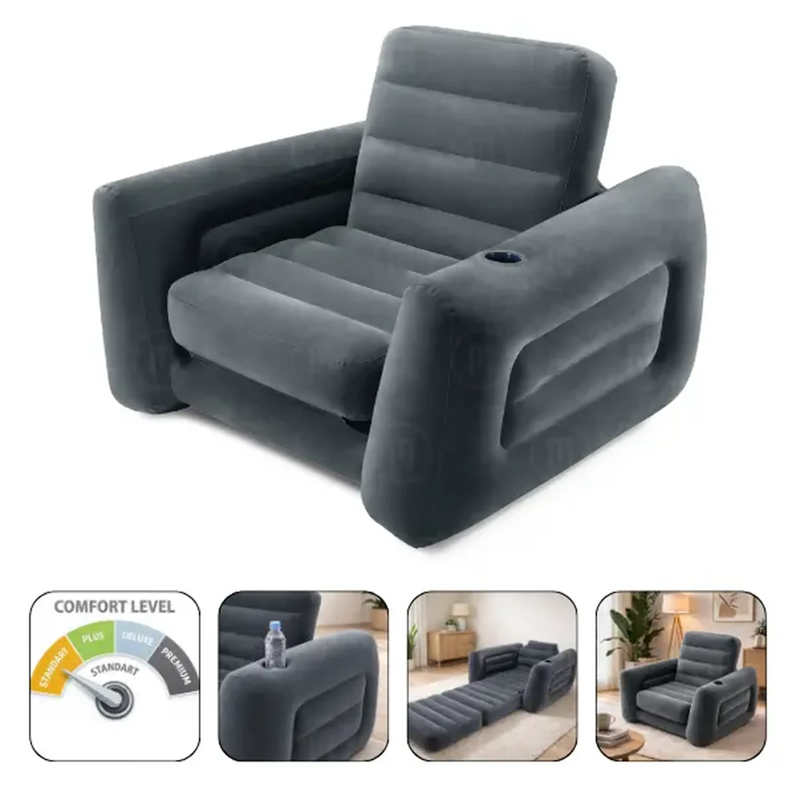 INTEX Fotoliu-pat gonflabil "Velur Sofa" 117x224x66 cm