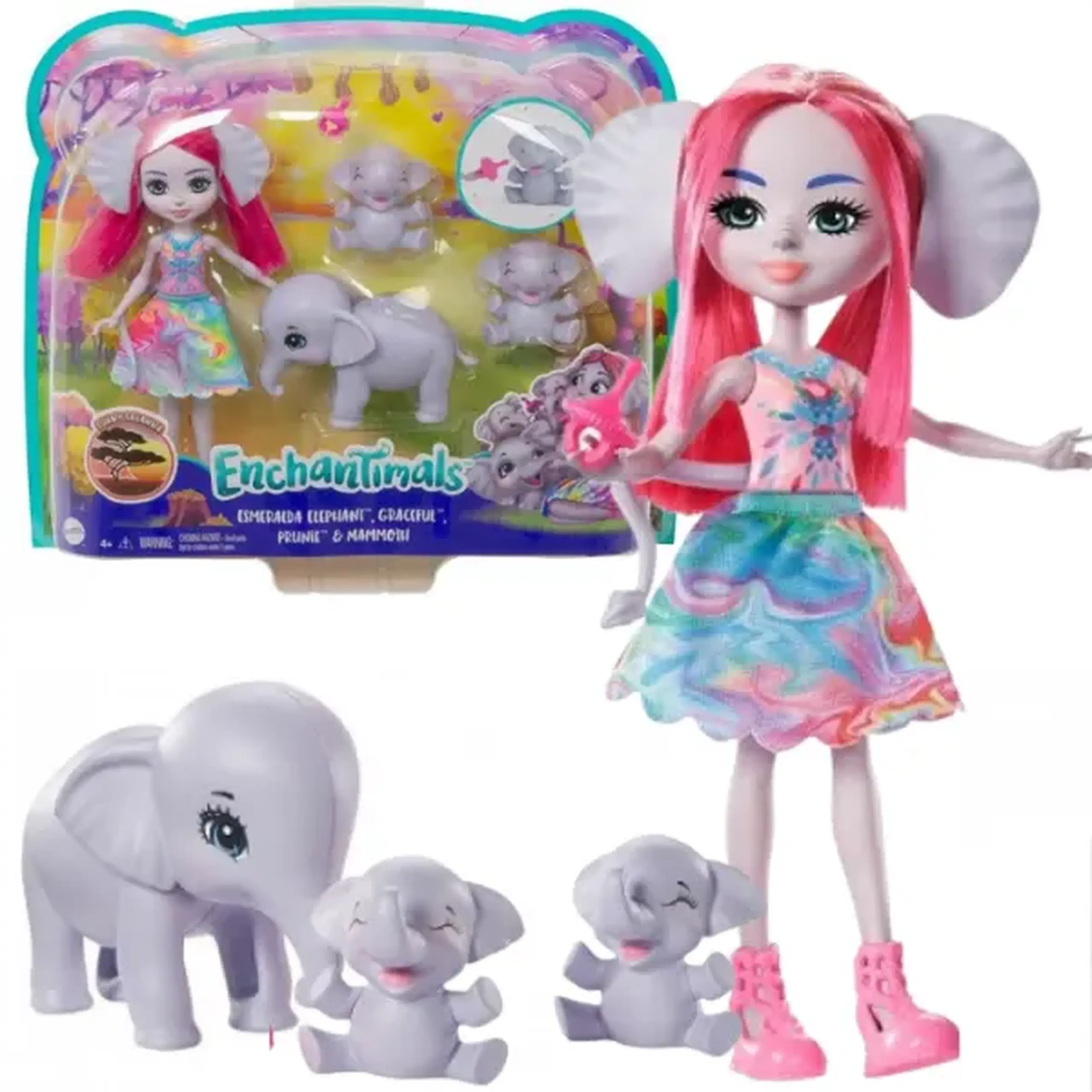 Enchantimals Set "Familia Elefănțelului Esmeralda"