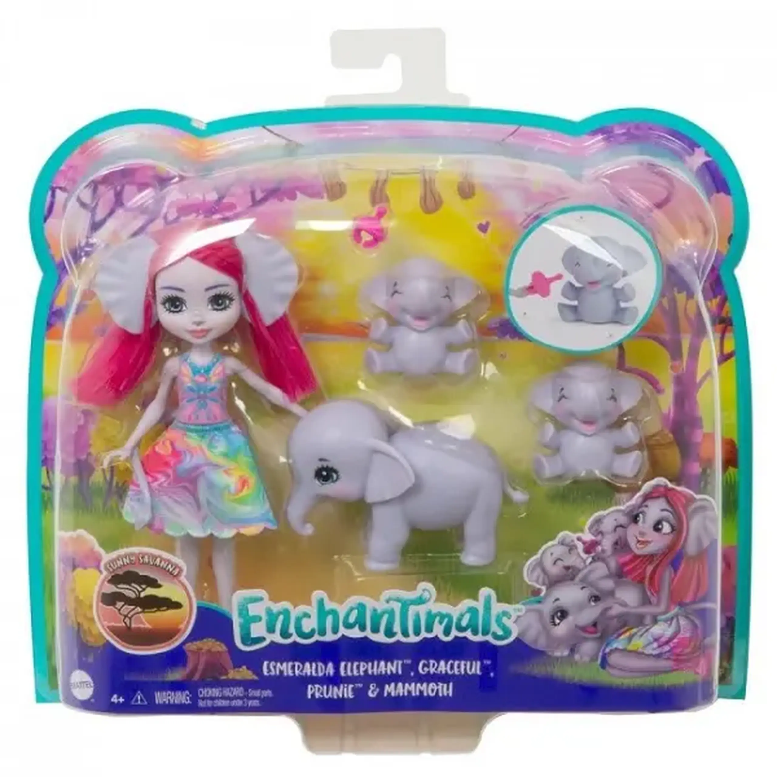 Enchantimals Set "Familia Elefănțelului Esmeralda"