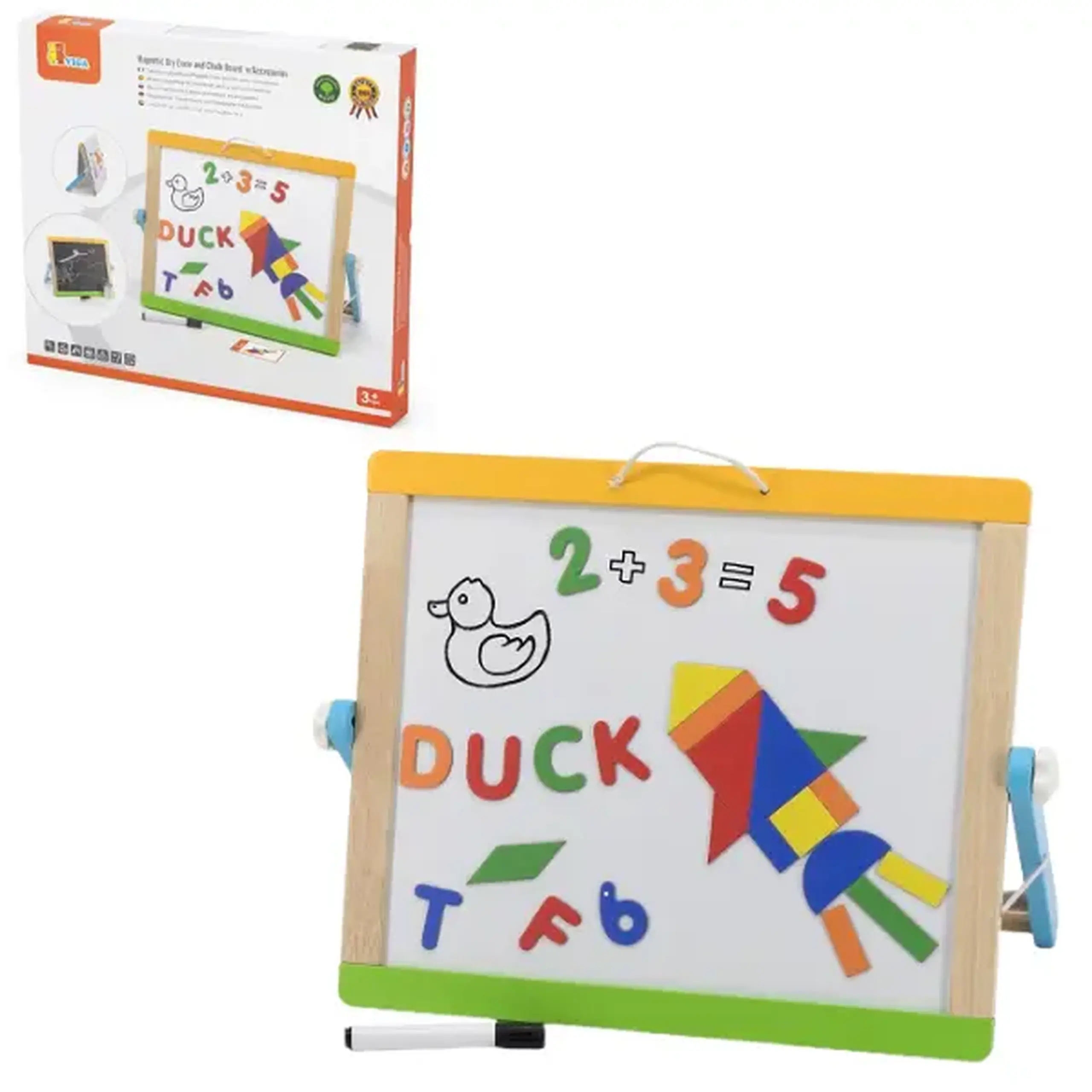 Magnetic Dry Erase and Chalk Board