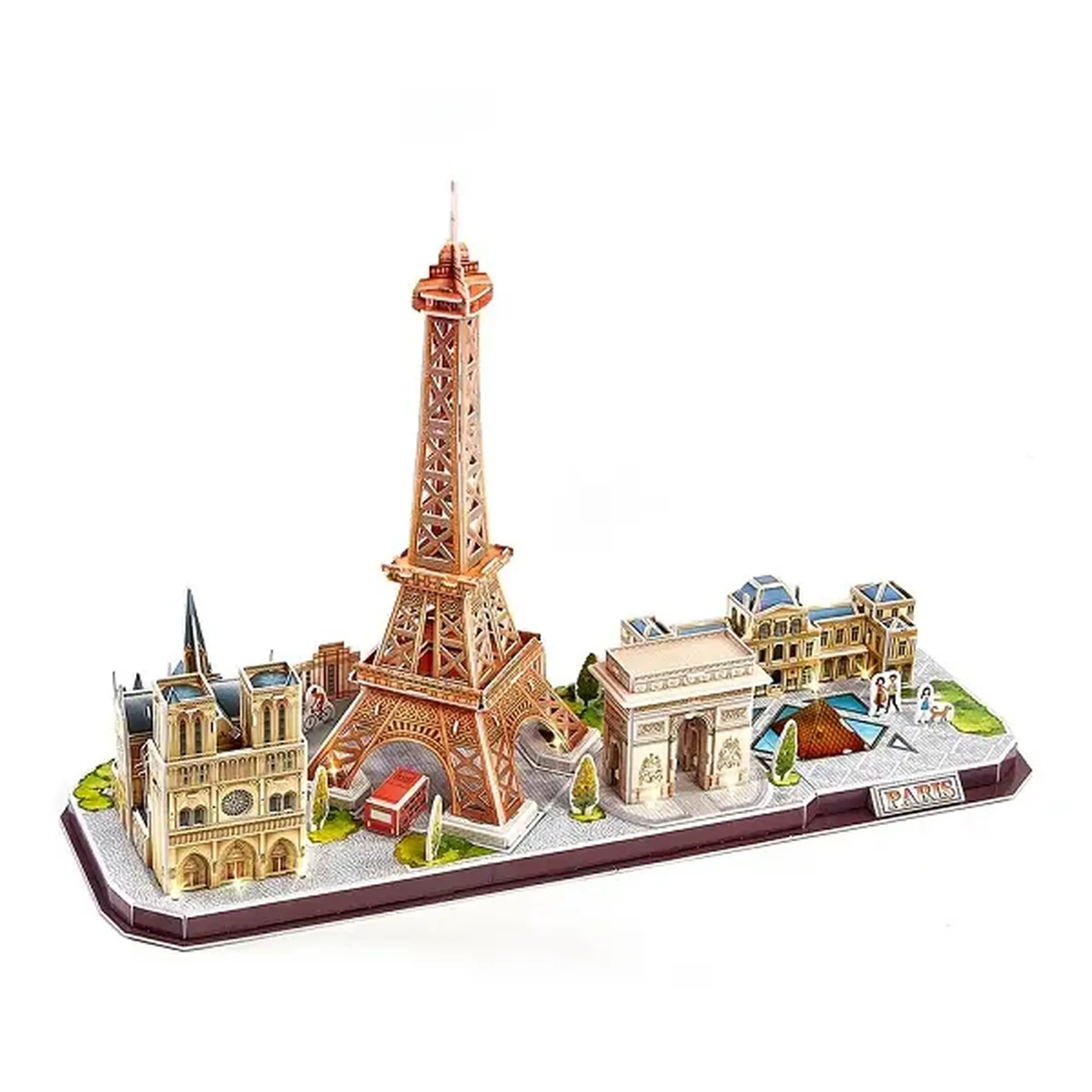 3D Puzzle „Paris” cu iluminare LED, 115 elemente