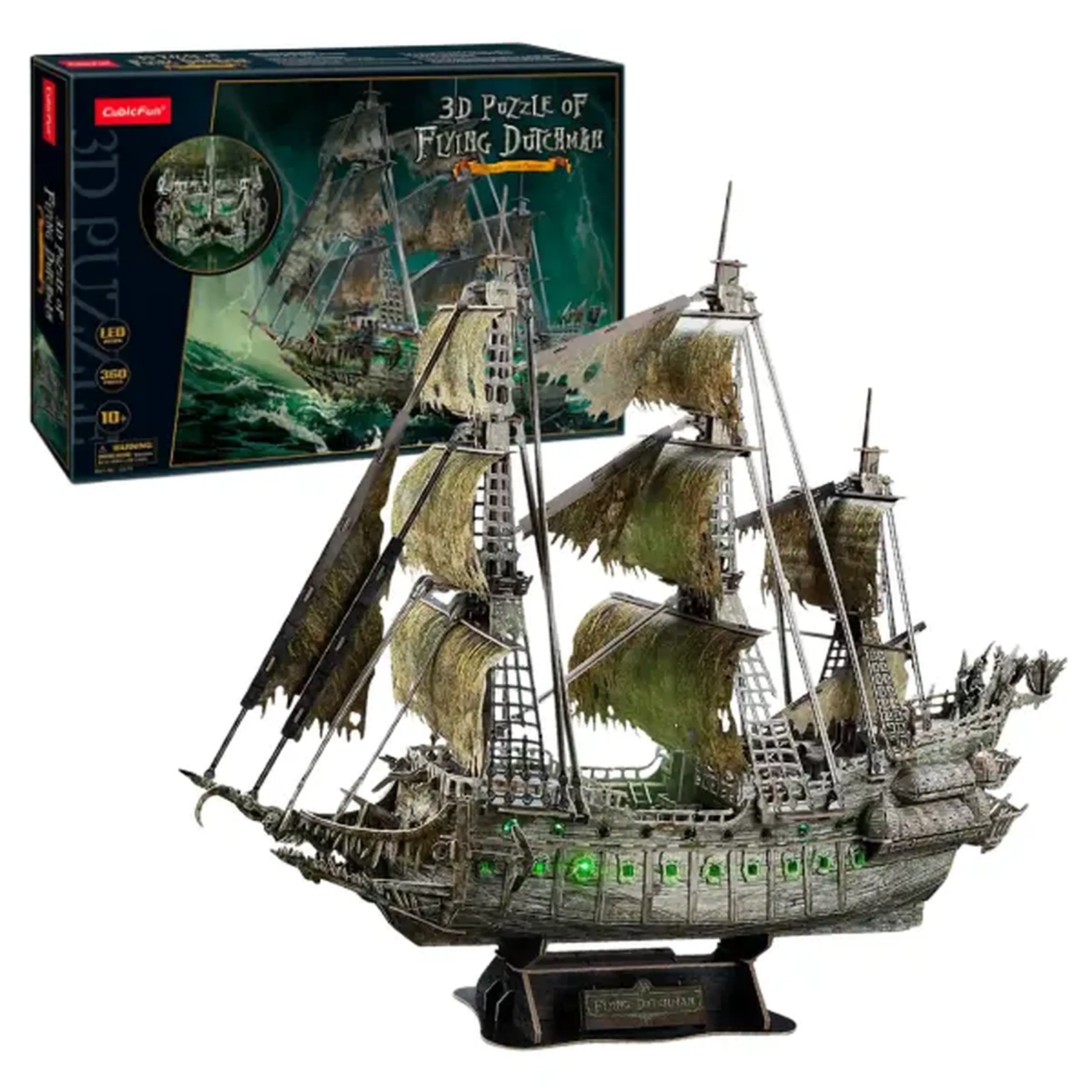 3D Puzzle „Olandezul zburător” cu iluminare LED, 360 elemente