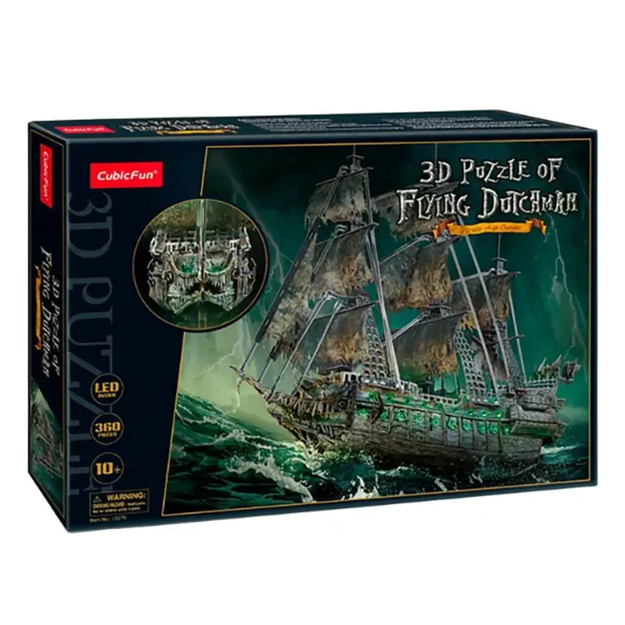 3D Puzzle „Olandezul zburător” cu iluminare LED, 360 elemente