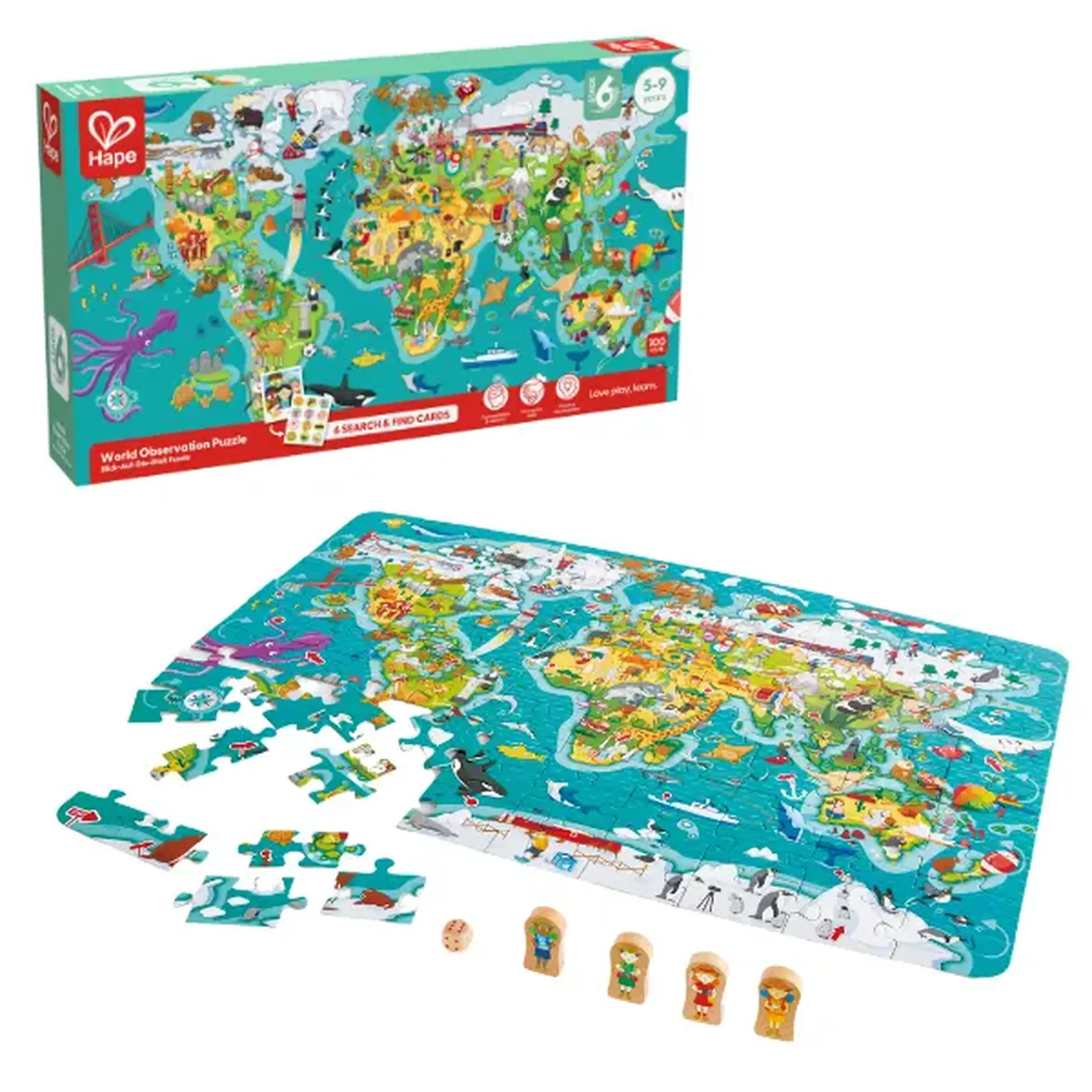 Puzzle și Joc - Turul Lumii (2 in 1)