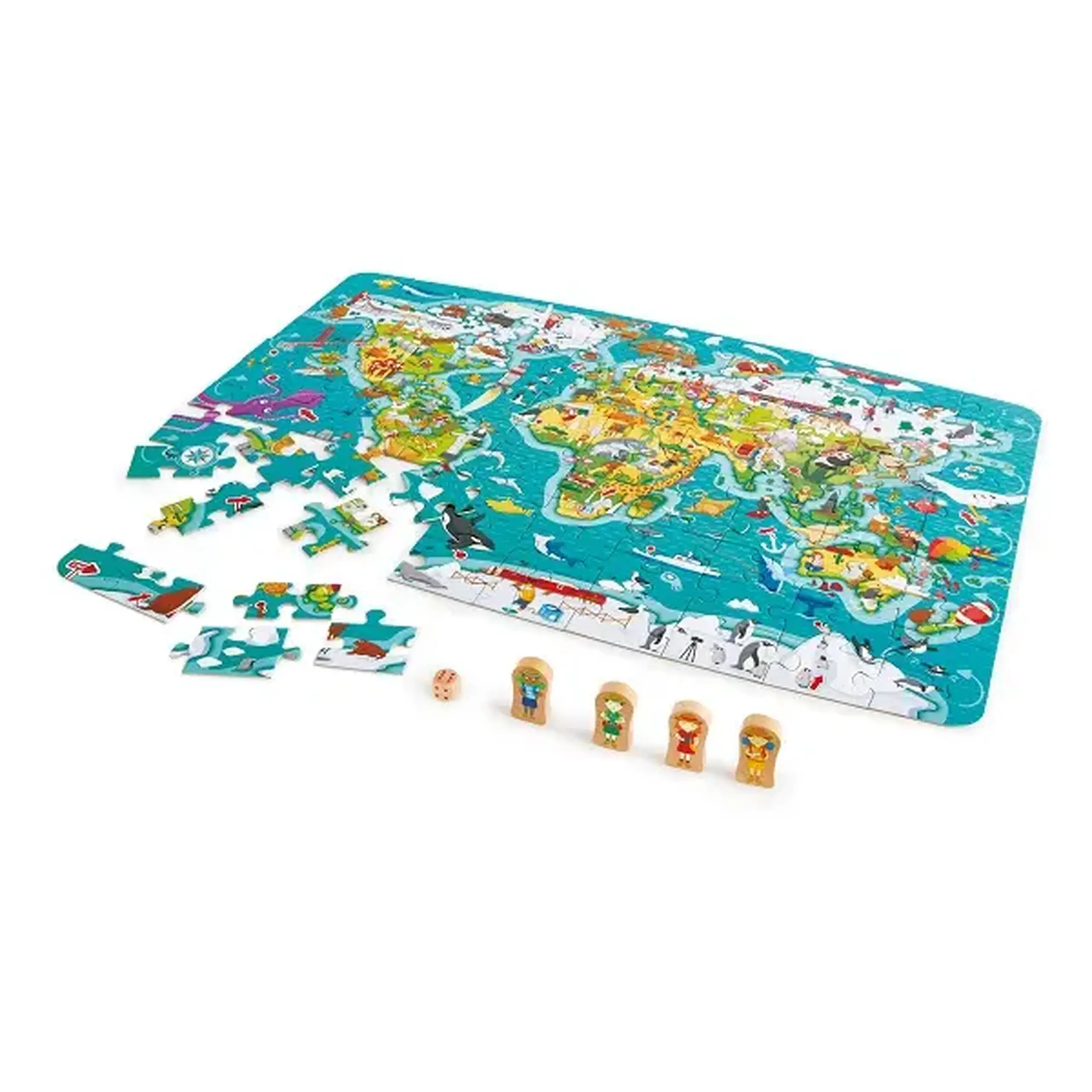 Puzzle și Joc - Turul Lumii (2 in 1)