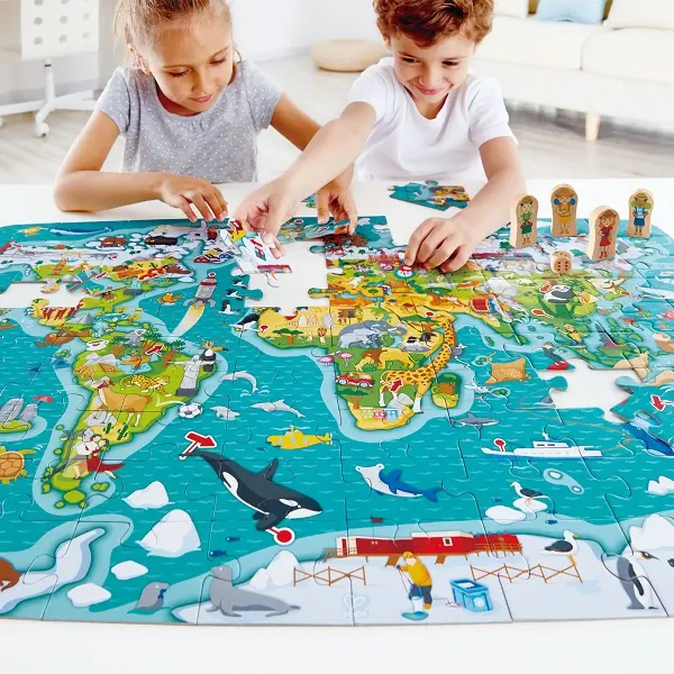 Puzzle și Joc - Turul Lumii (2 in 1)