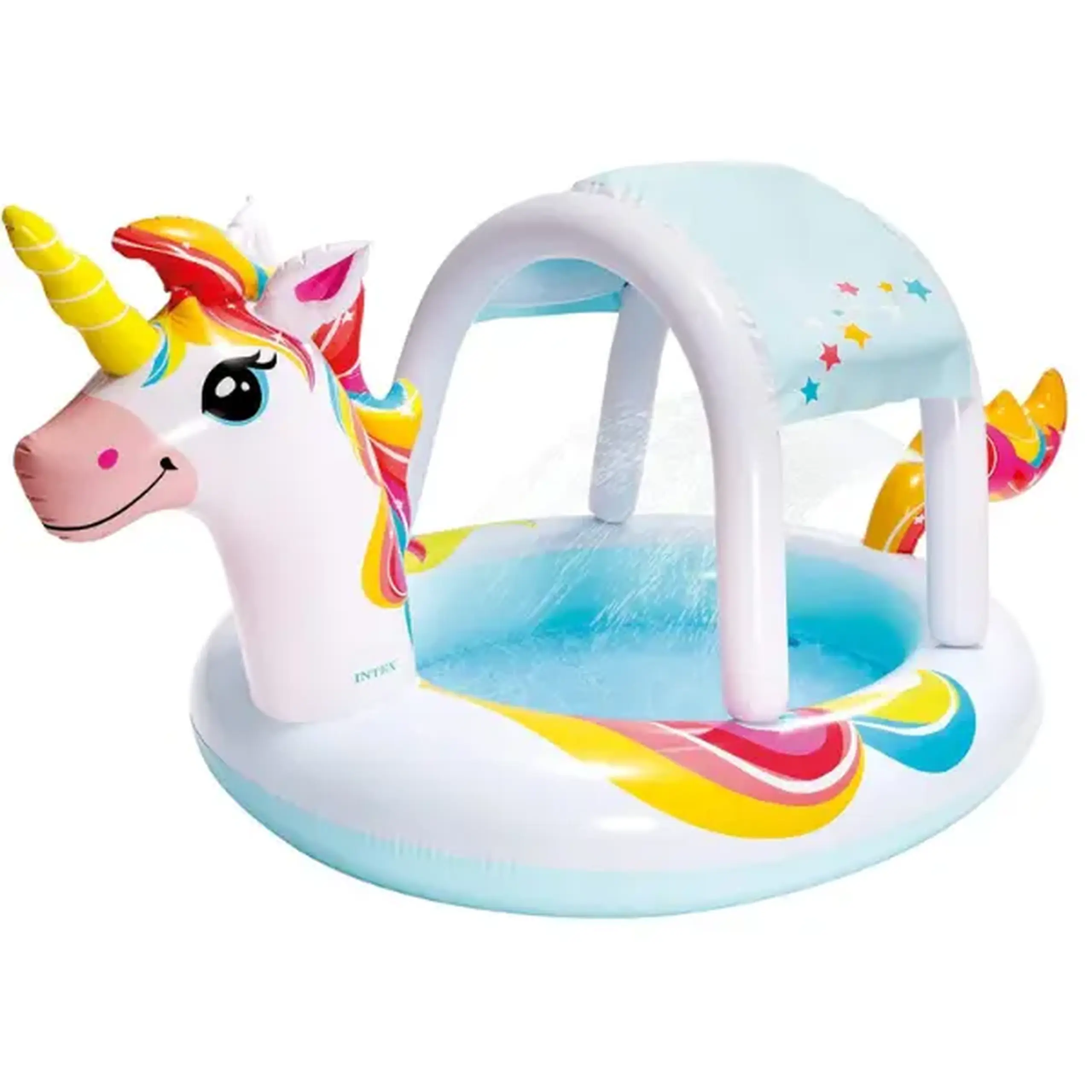 INTEX Piscină gonflabilă pentru copii cu baldachin "Unicorn" 254x132x109 cm, 130 L, 2+