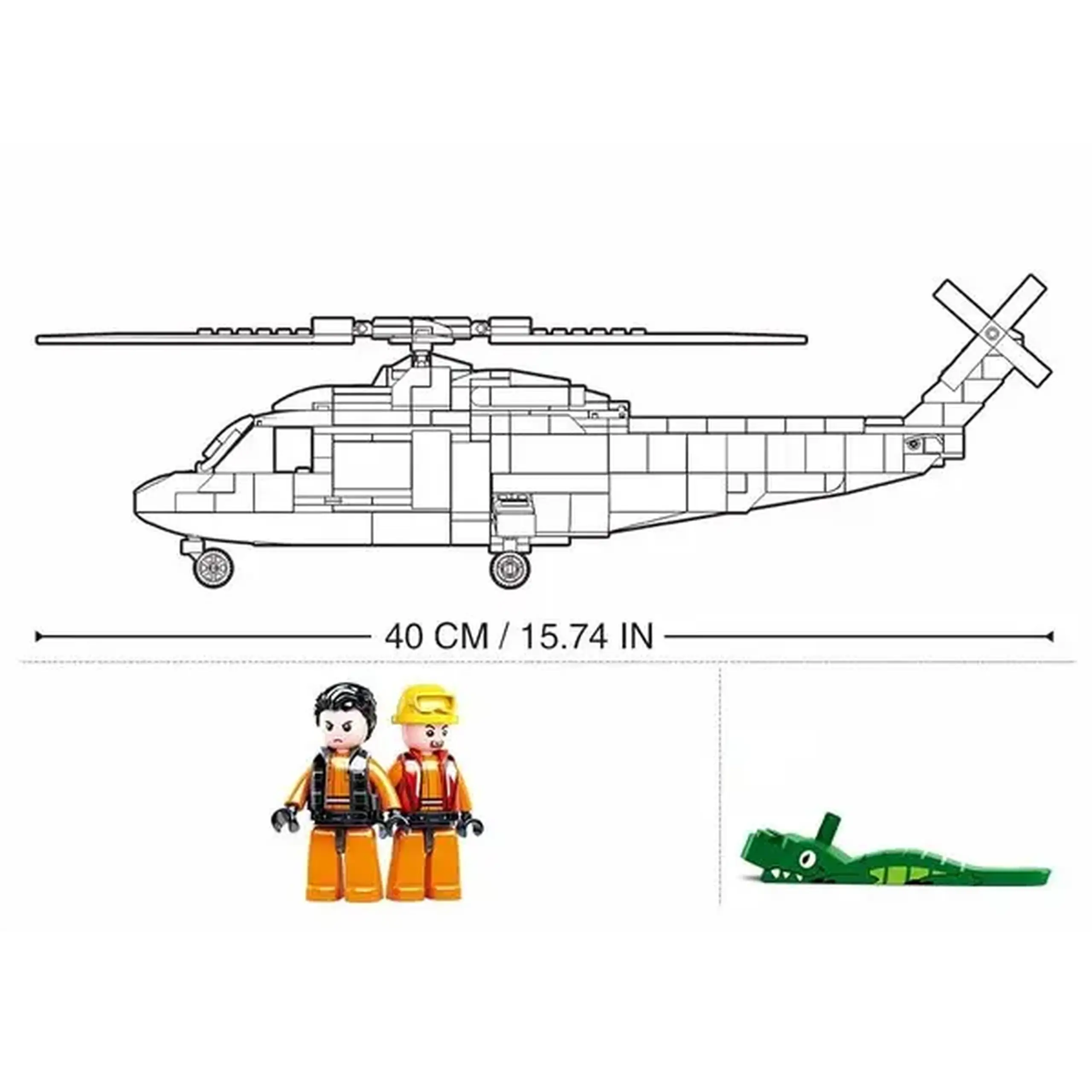 Set de construcție ”Elicopter de salvare”, 402 elem.