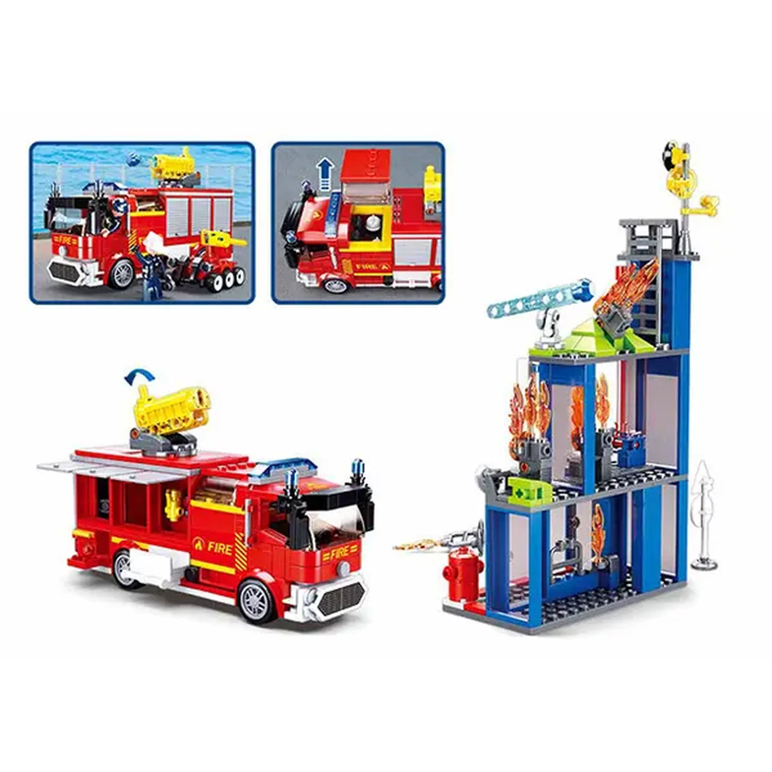 Set de construcție „Centrul de pregătire a pompierilor”, 585 elem.