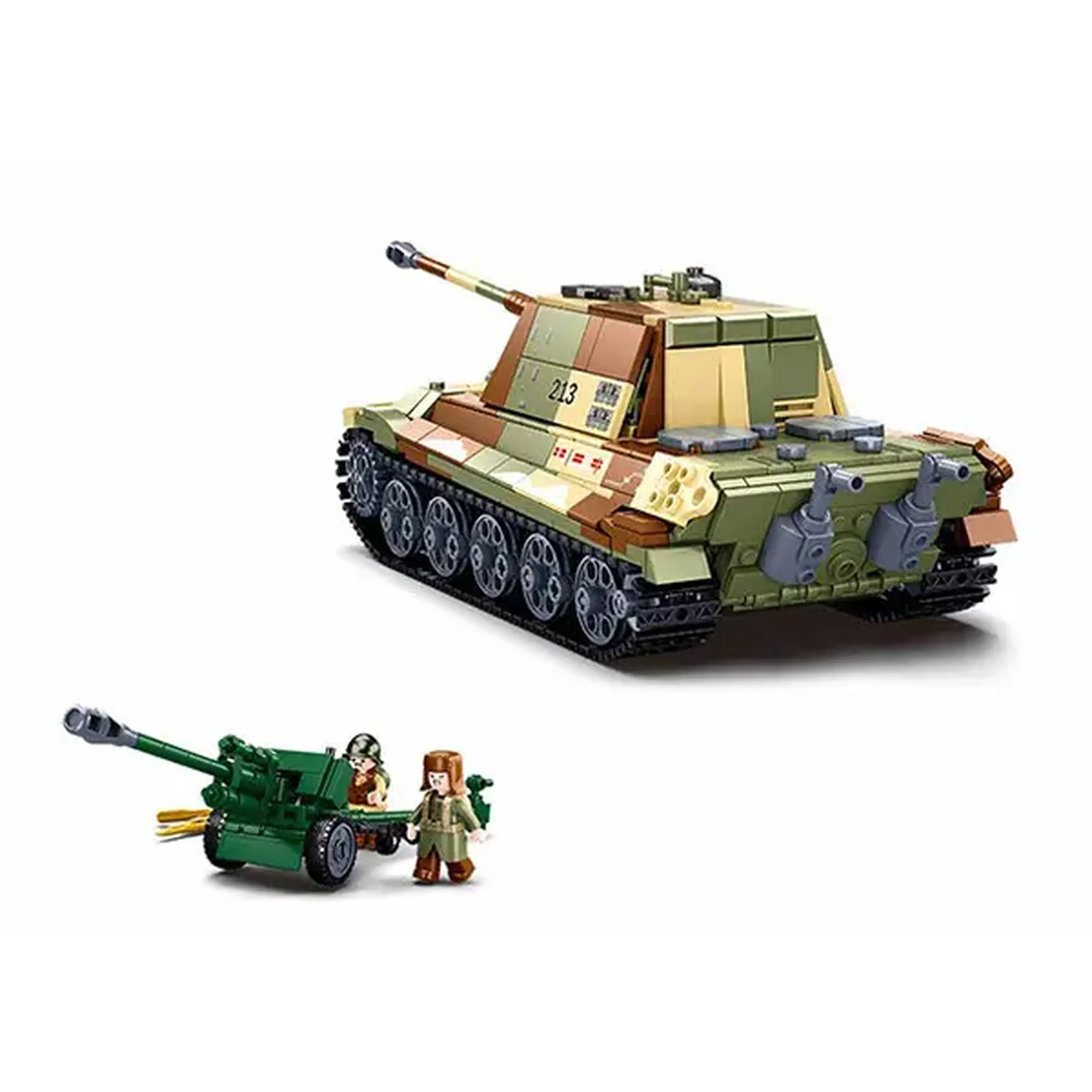 Set de construcție Tanc 2 în 1 „Tigrul Regal”, 930 piese