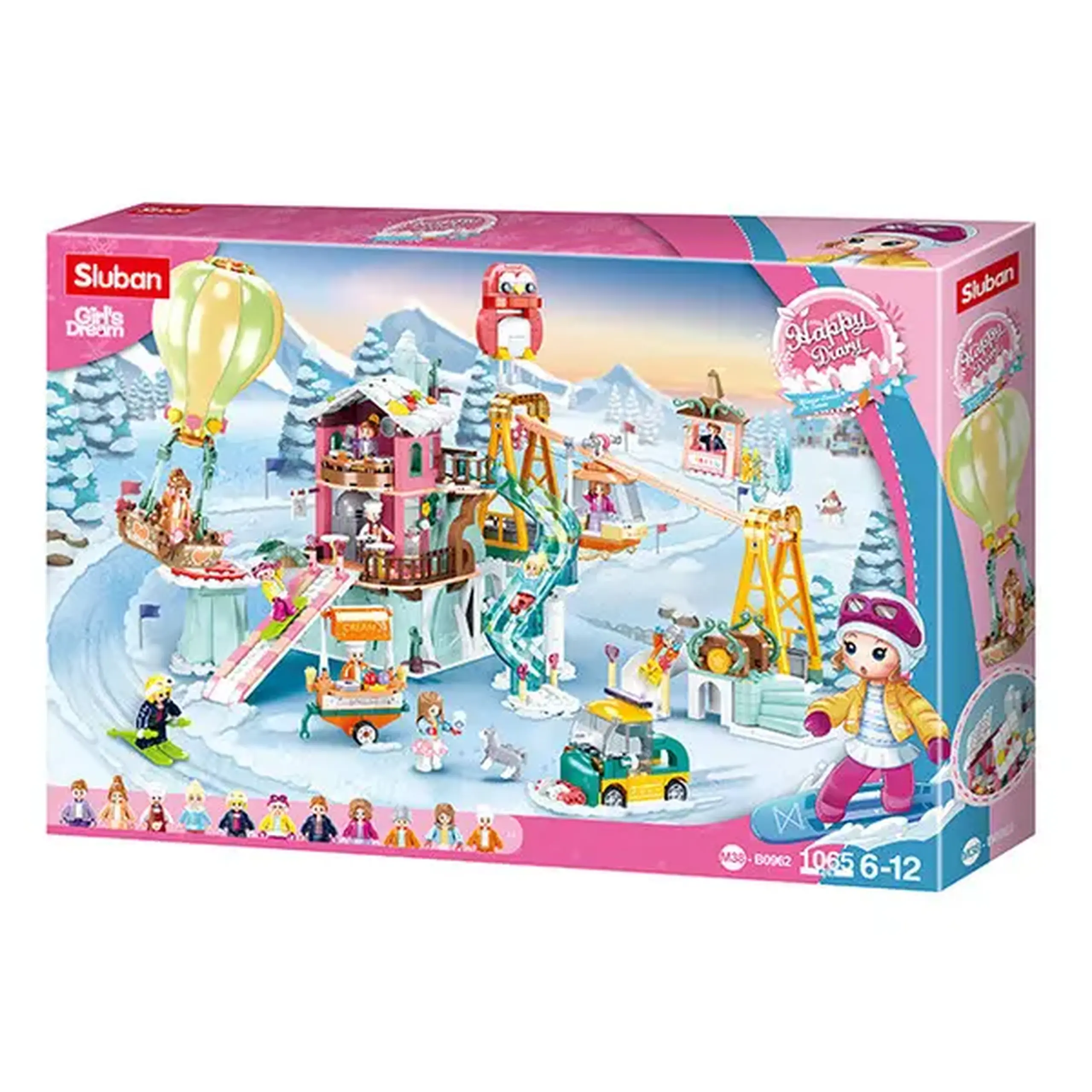 Set de construcție ”Vacanța la stațiune de ski”, 1065 elem.