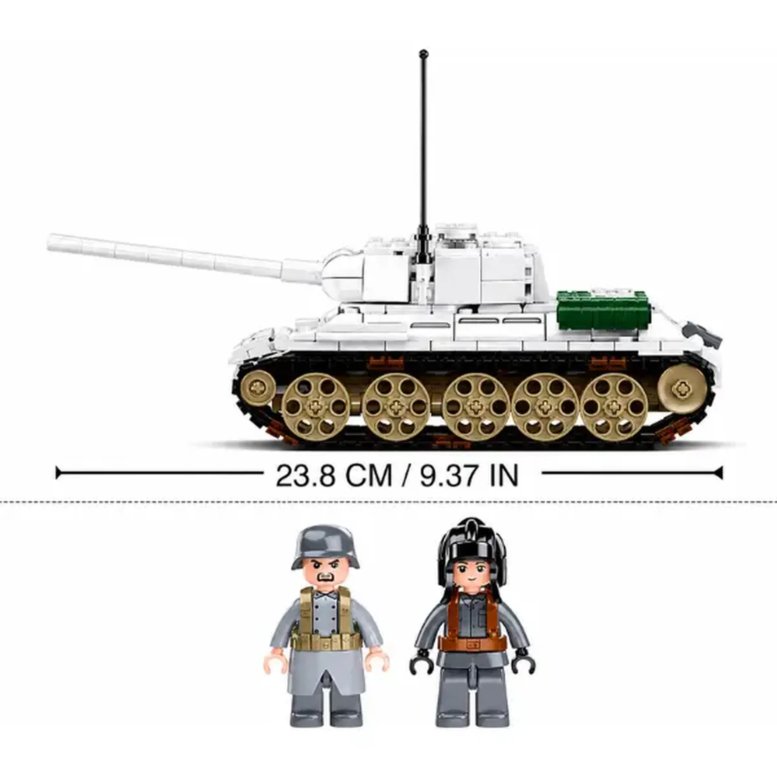 Set de construcție ”Tancul T-34/85 din bătălia de la Budapesta”, 518 elem.