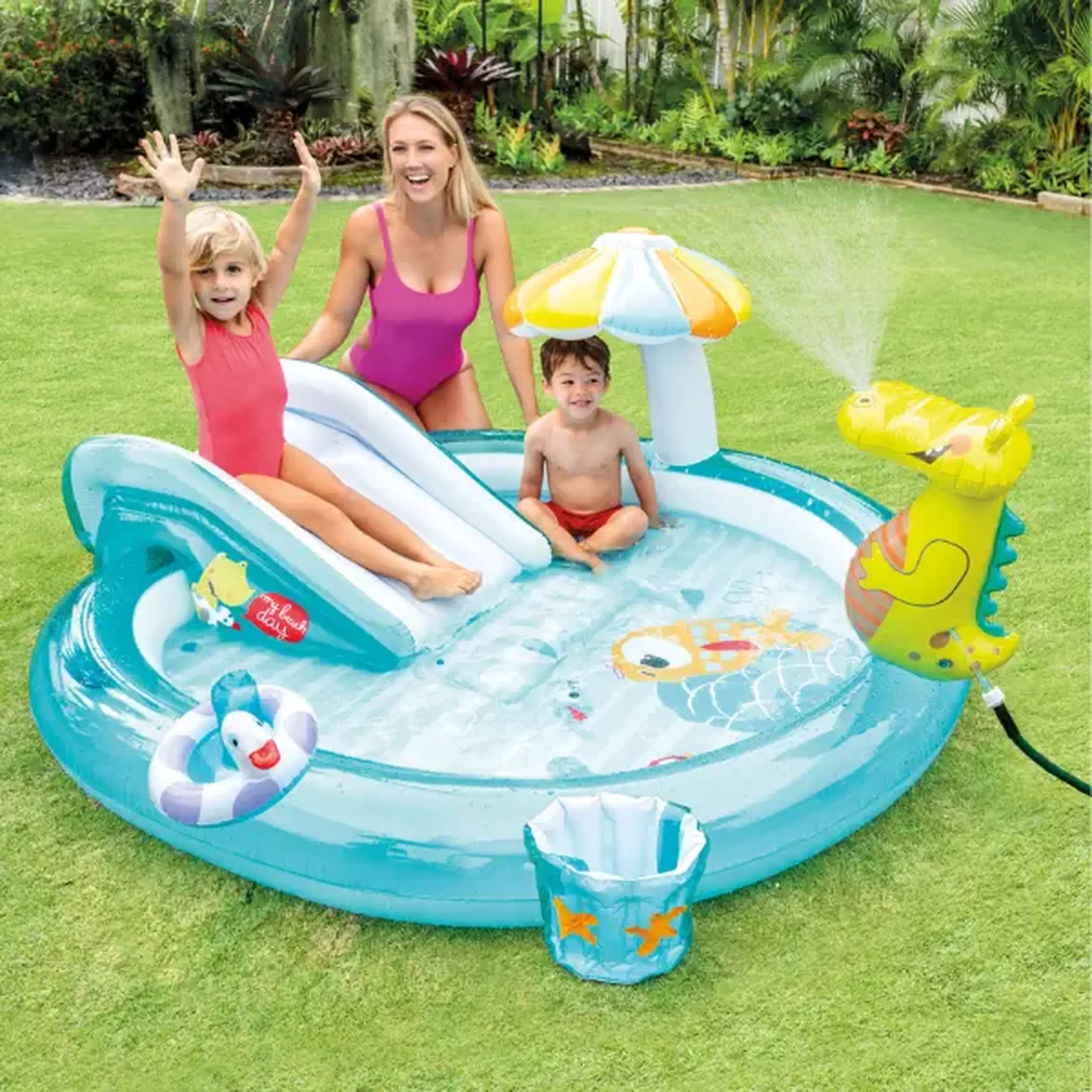 INTEX Centrul de joacă gonflabil “Micul Dino" 191x152x58 cm, 143 L, până la 54 kg, 2+