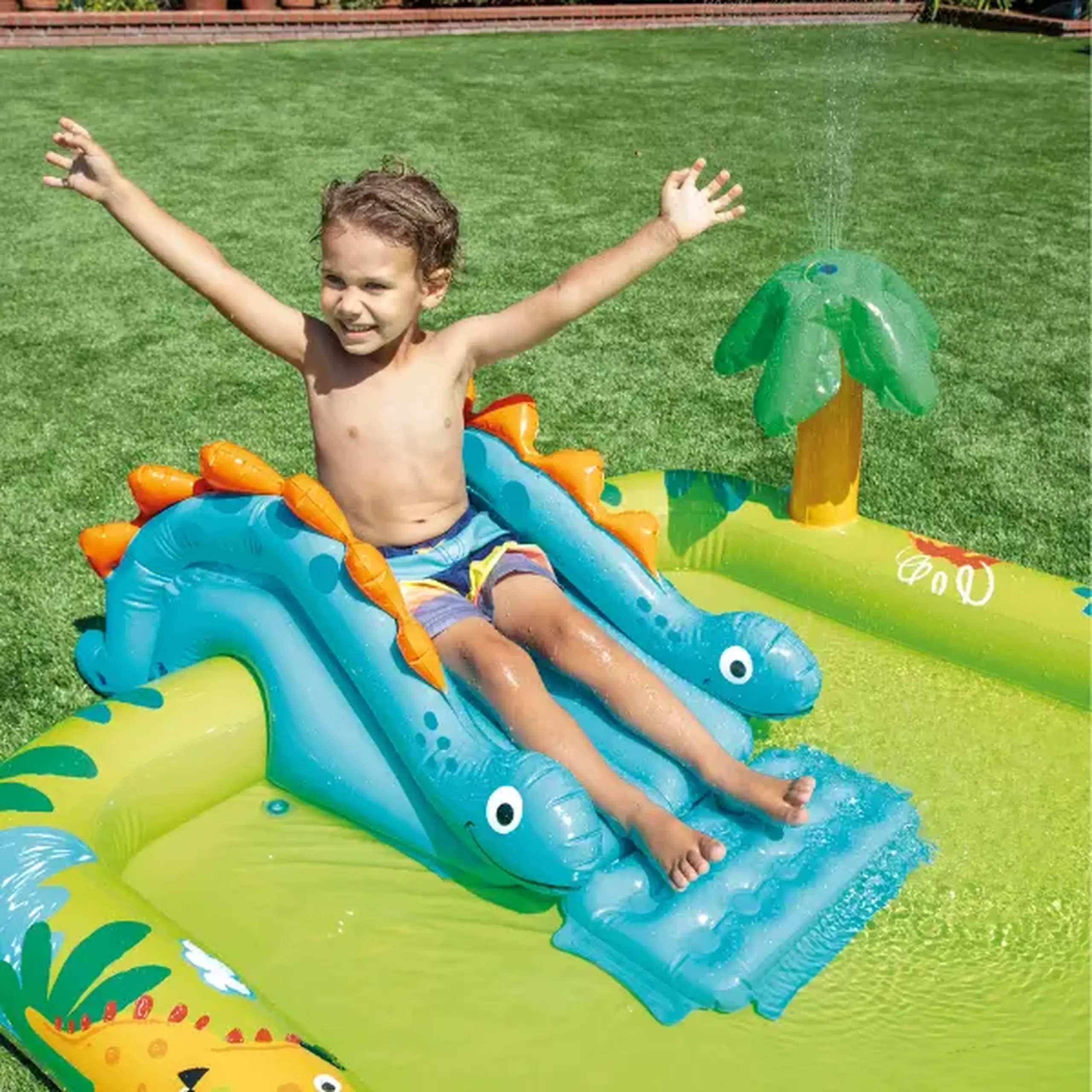 INTEX Centrul de joacă gonflabil “Micul Dino" 191x152x58 cm, 143 L, până la 54 kg, 2+