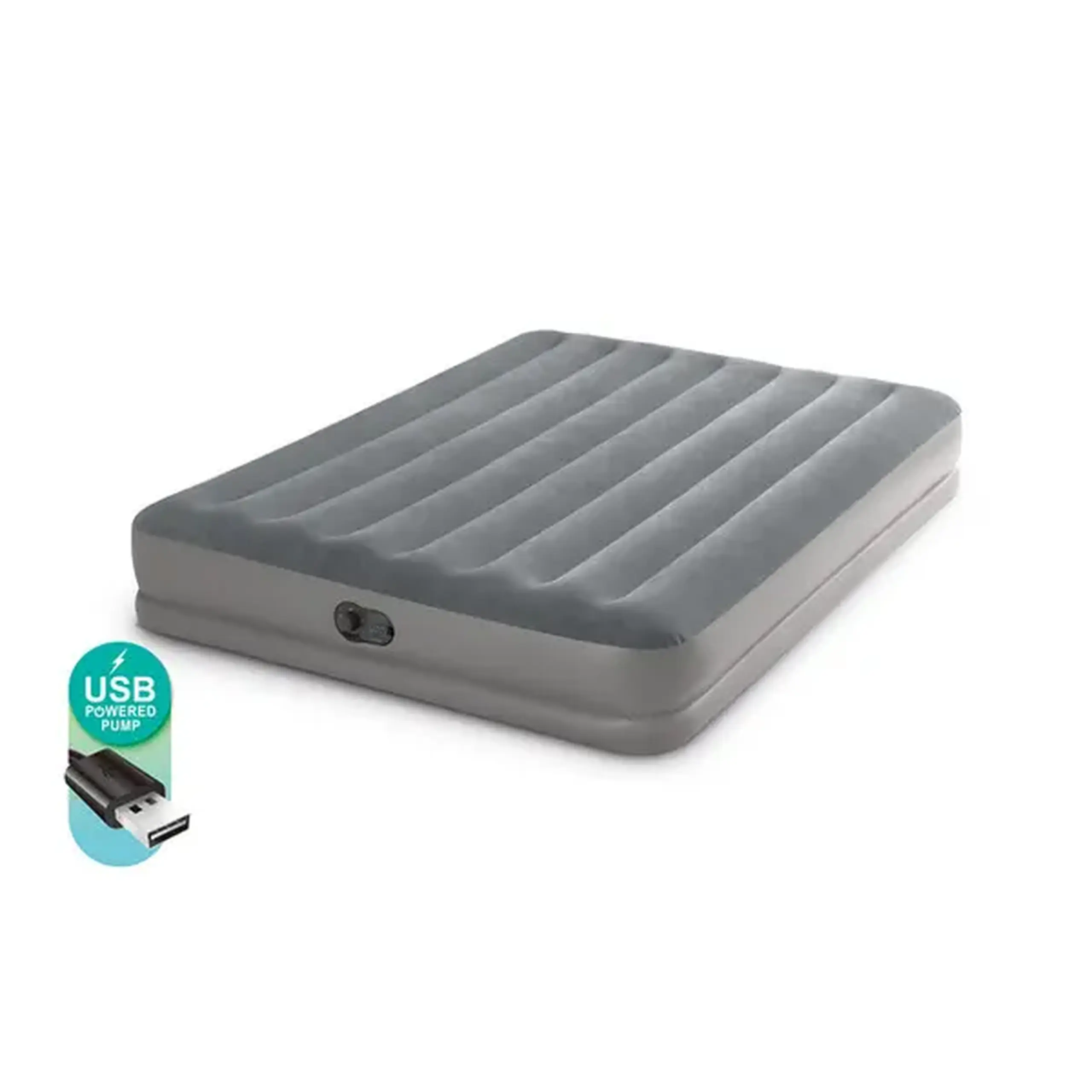INTEX Saltea "Velur Prestige" 152x203x30cm cu USB pompa FastFill