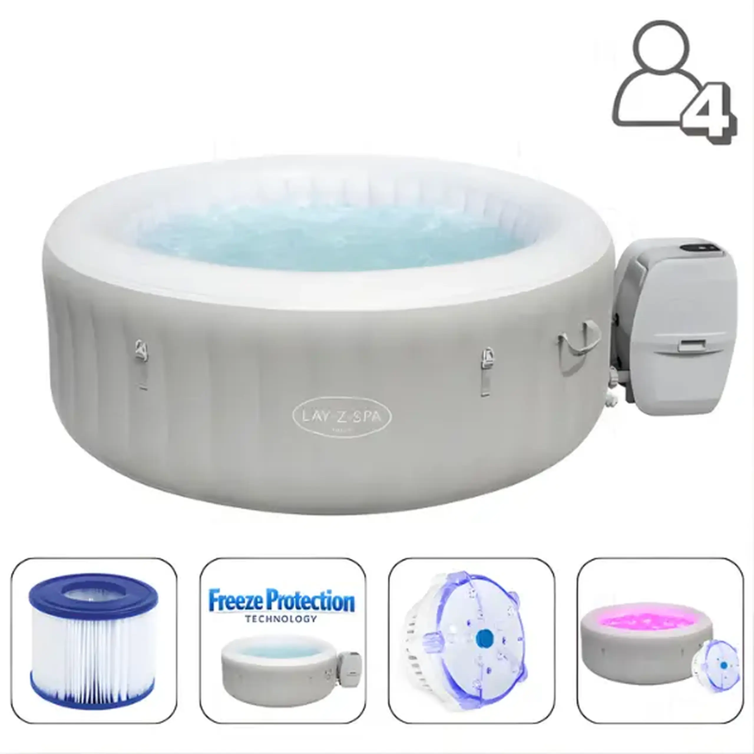 Bestway Jacuzzi SPA Tahiti AirJet 180x66cm, 669L, 2-4 persoane