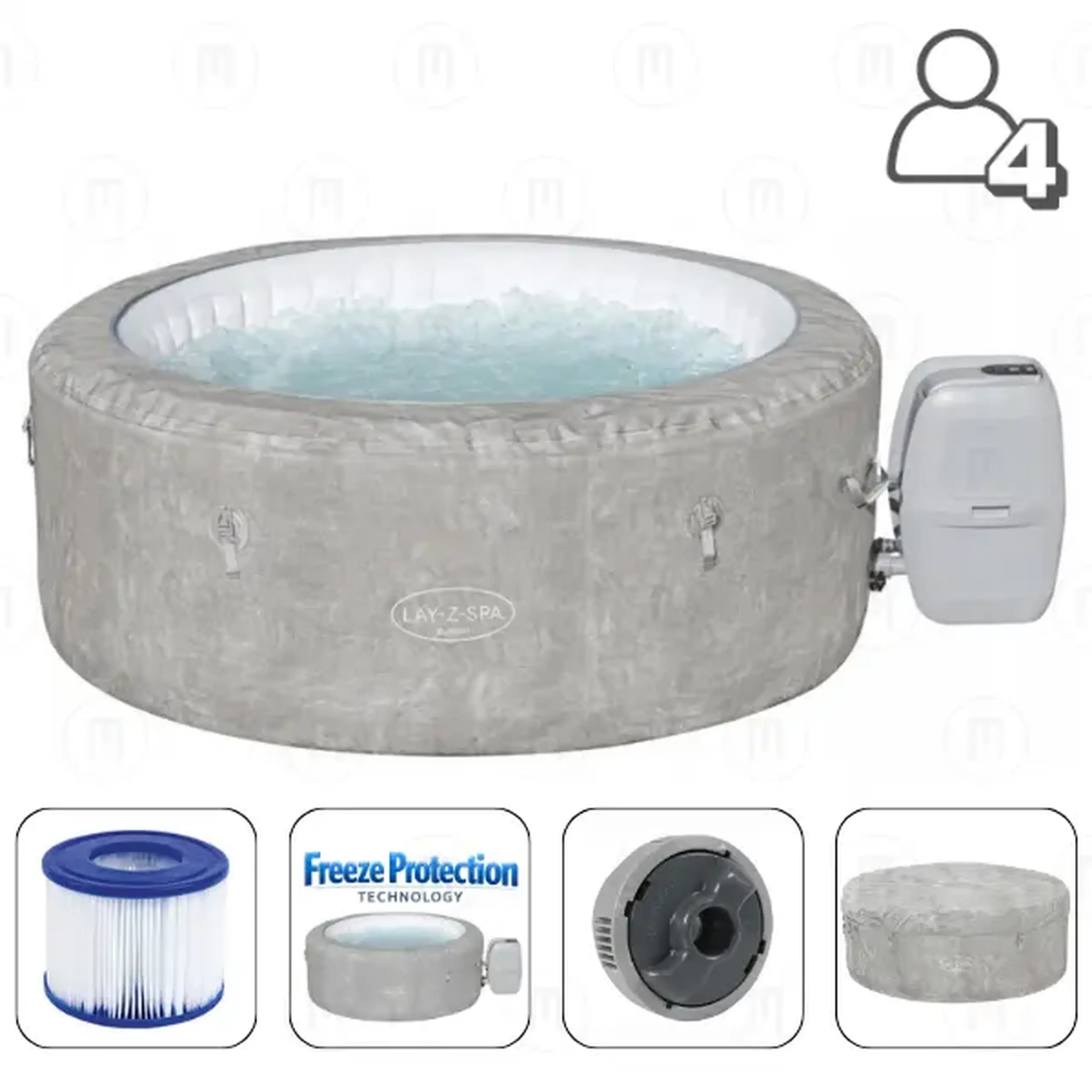 Bestway Jacuzzi SPA Zurich AirJet 180x66cm, 669L, 2-4 persoane