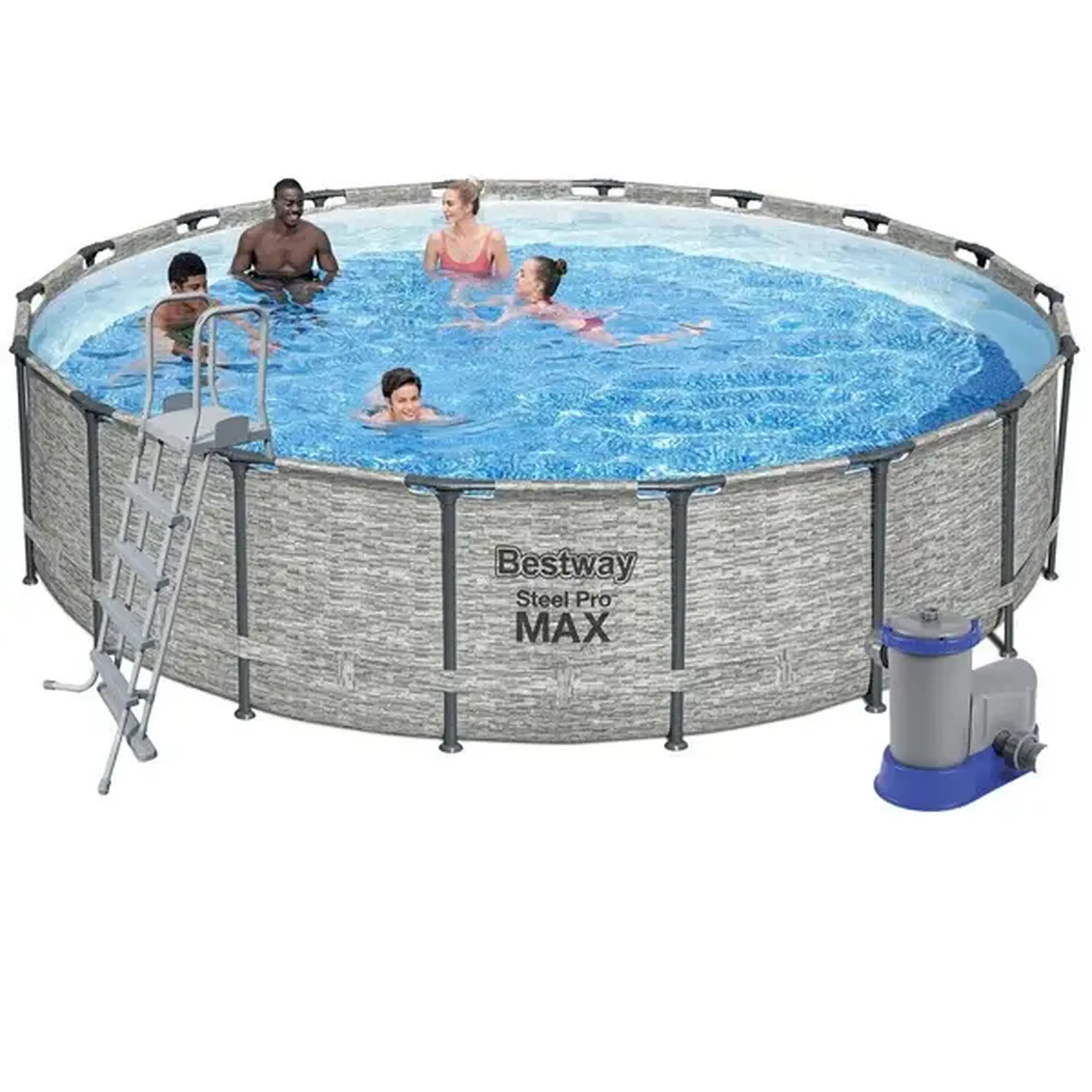 Bestway Piscină STEEL PRO MAX Round 549х122 cm, 23062 L, cadru metalic