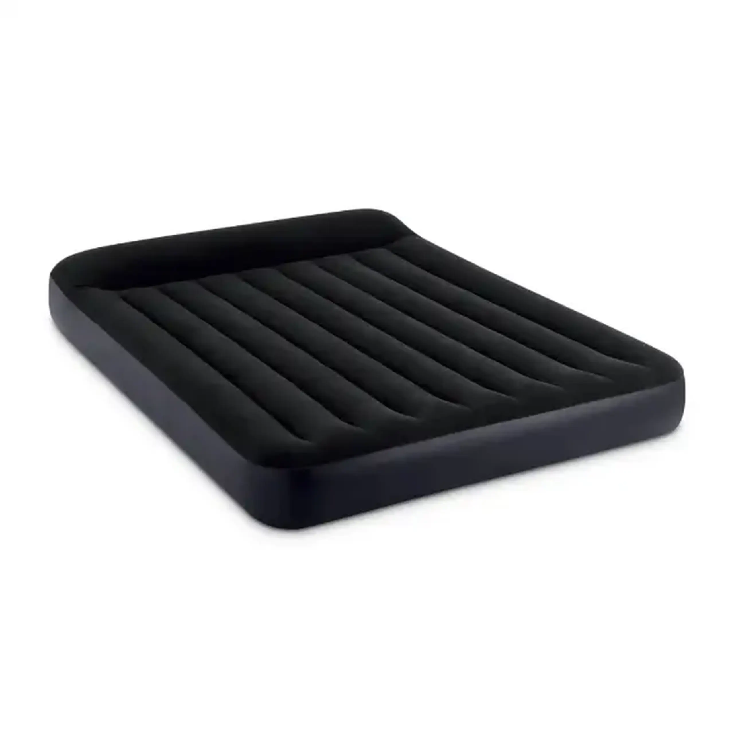 INTEX Saltea gonflabilă “Velur Classic” 152x203x25cm cu tetieră și pompă încorporată 220V, până la 272 kg