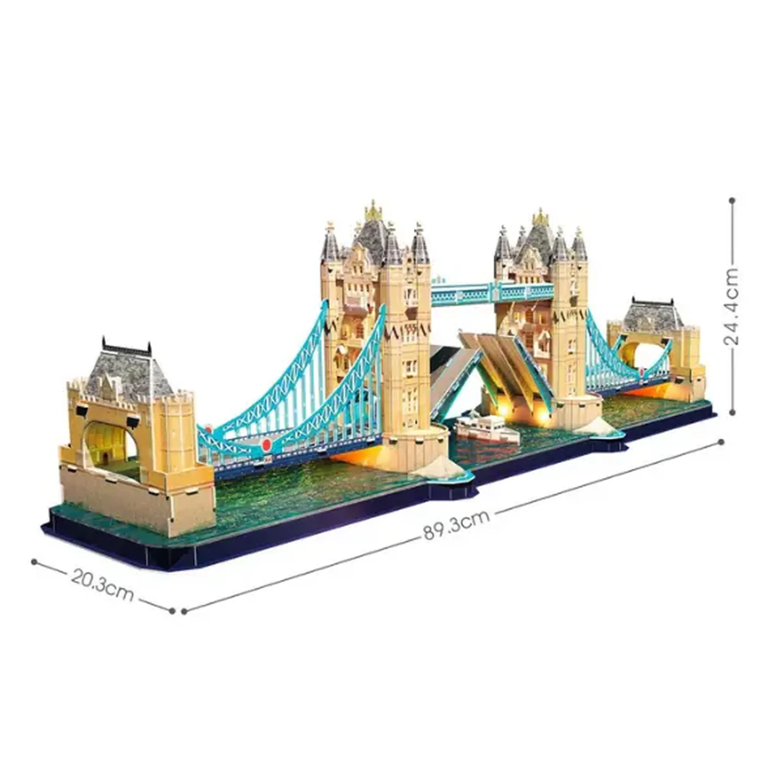 3D Puzzle „Podul Turnului” cu iluminare LED, 222 elemente