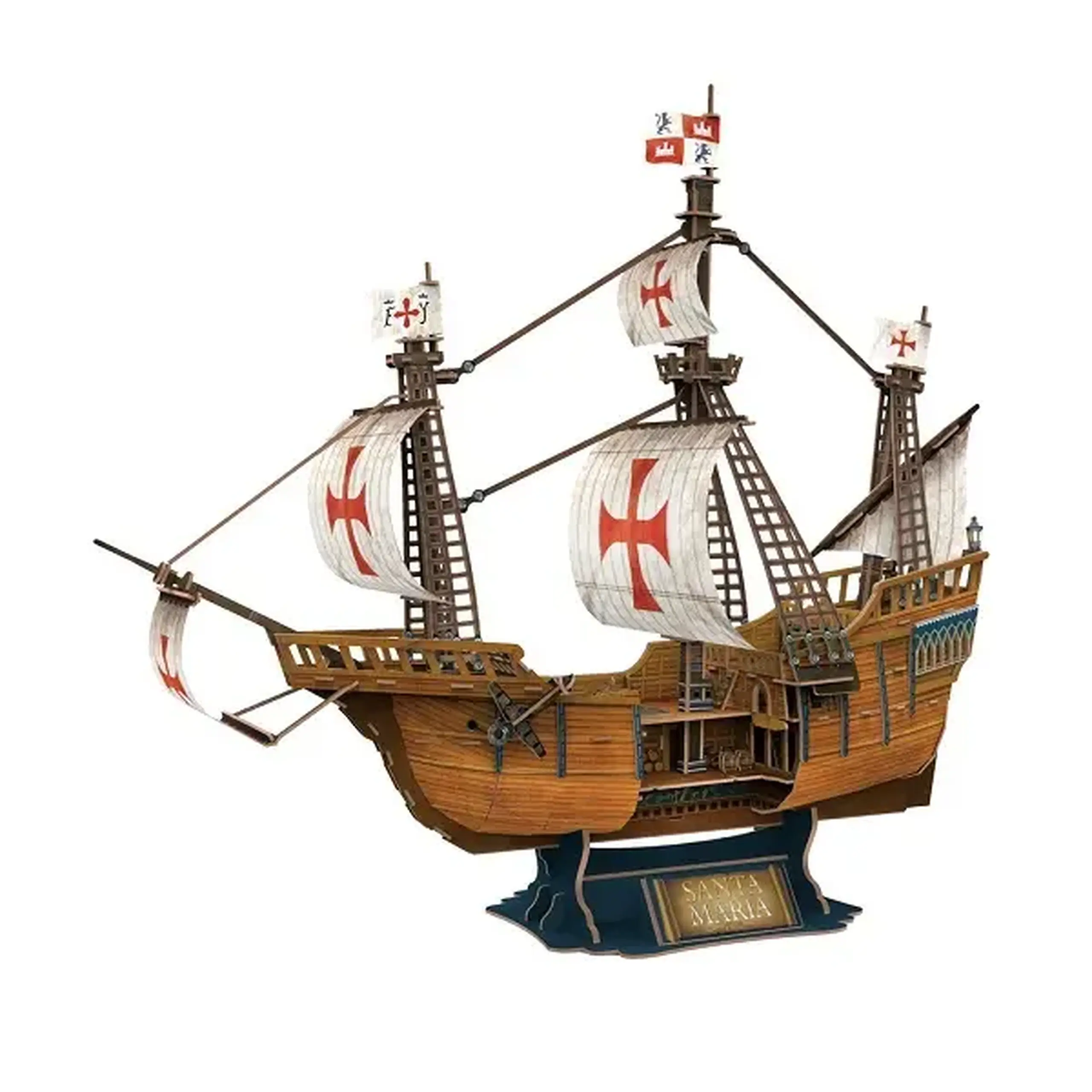3D Puzzle Nava amiral a lui Cristofor Columb „Santa Maria”, 82 elemente