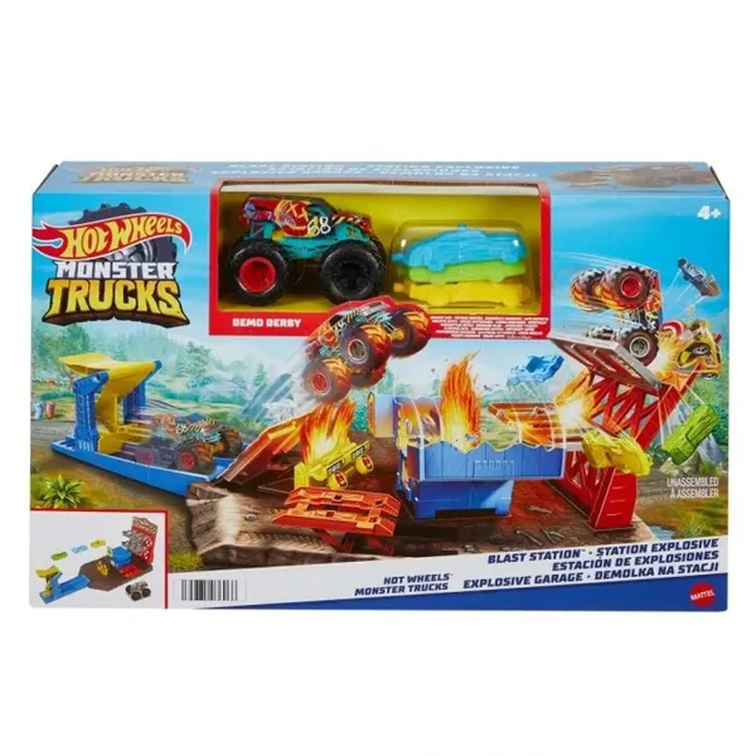 Hot Wheels Monster Trucks Set "Blast Station"