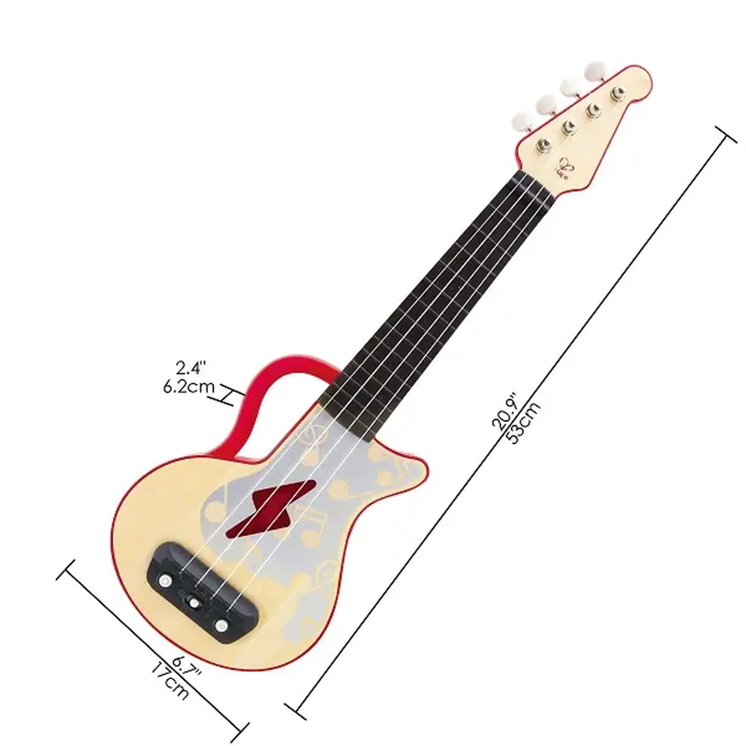Chitara Ukulele cu lumini, Roșie