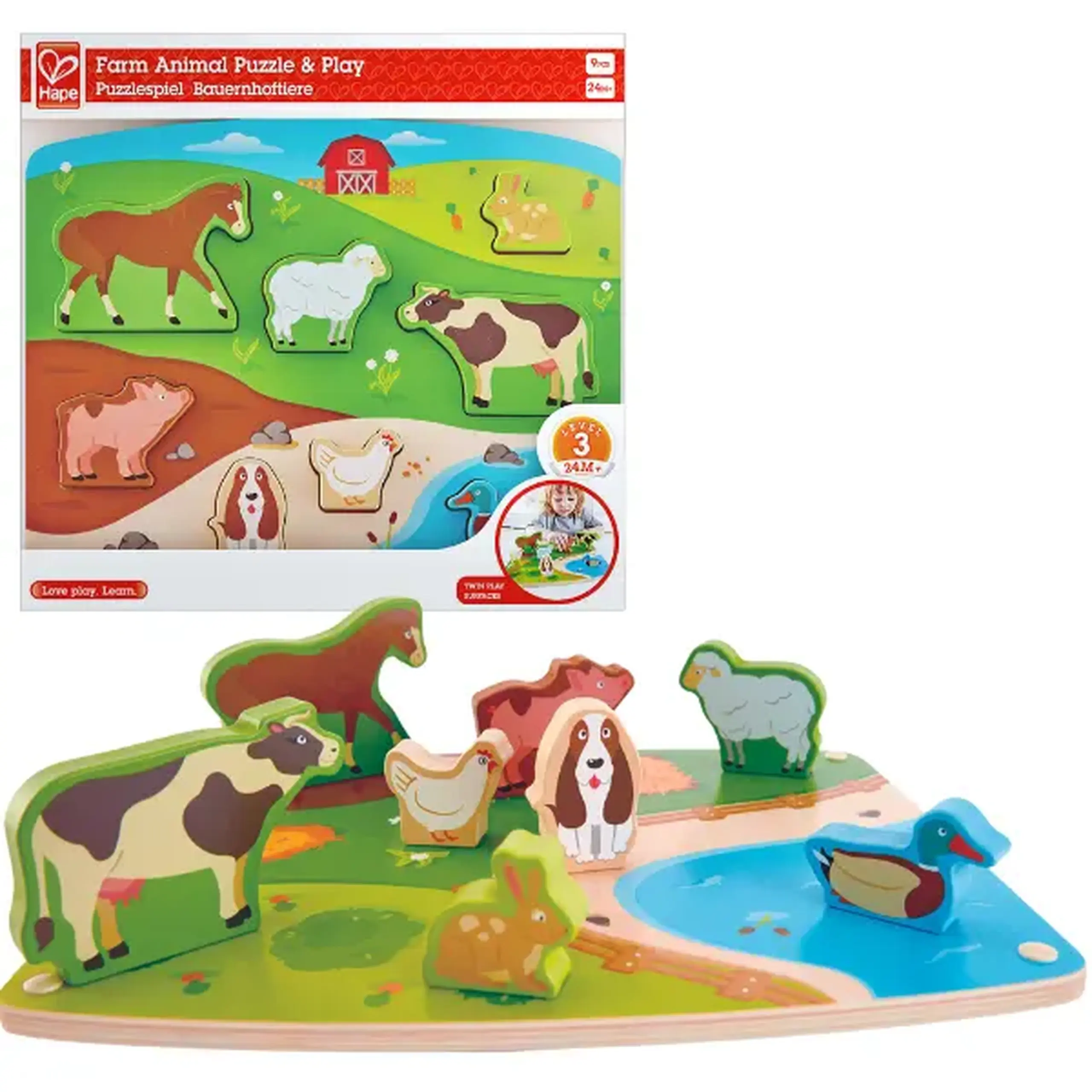 Puzzle tactil Animale de la ferma