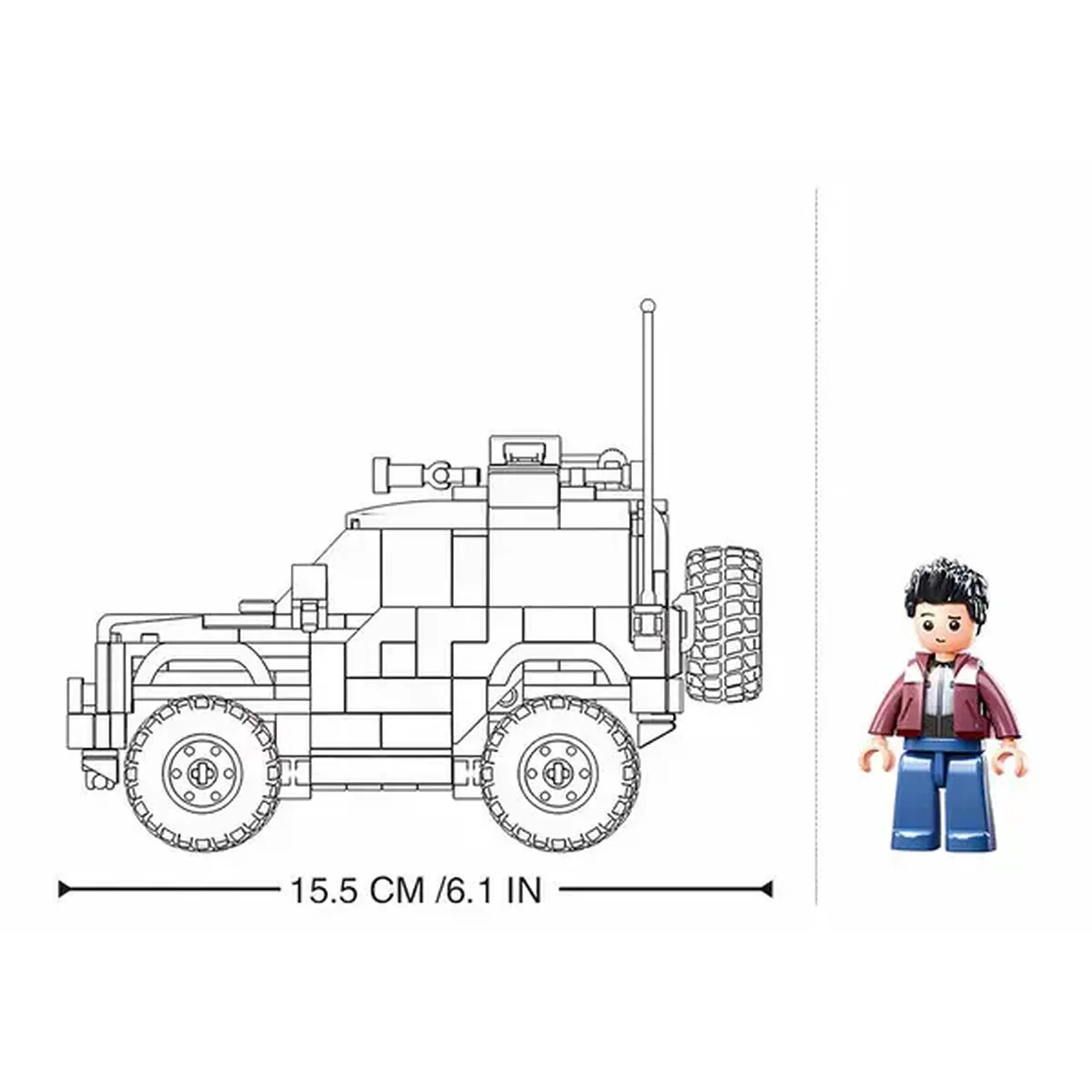 Set de construcție „SUV american Bronx”, 302 elem.