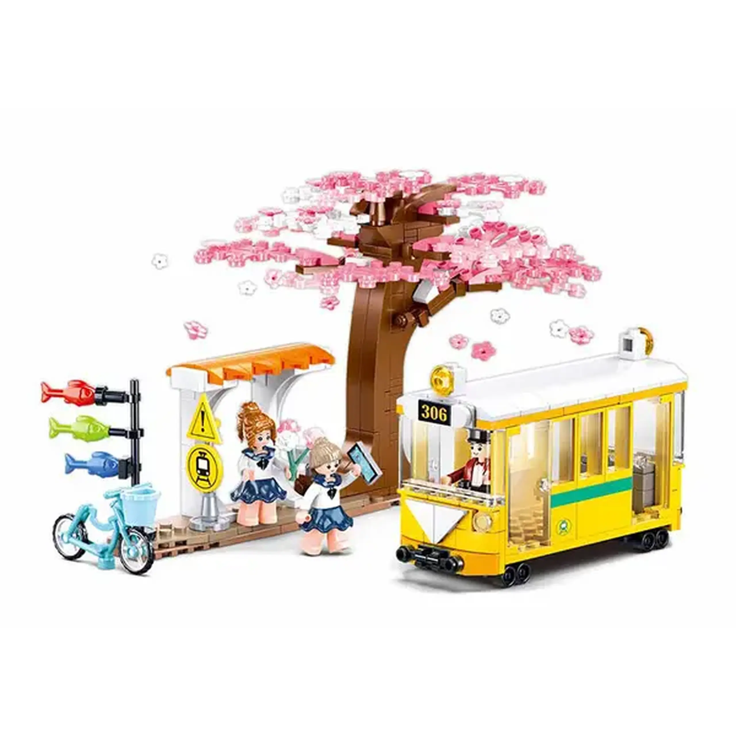 Set de construcție ”Tramvai în centrul orașului”, 347 elem.